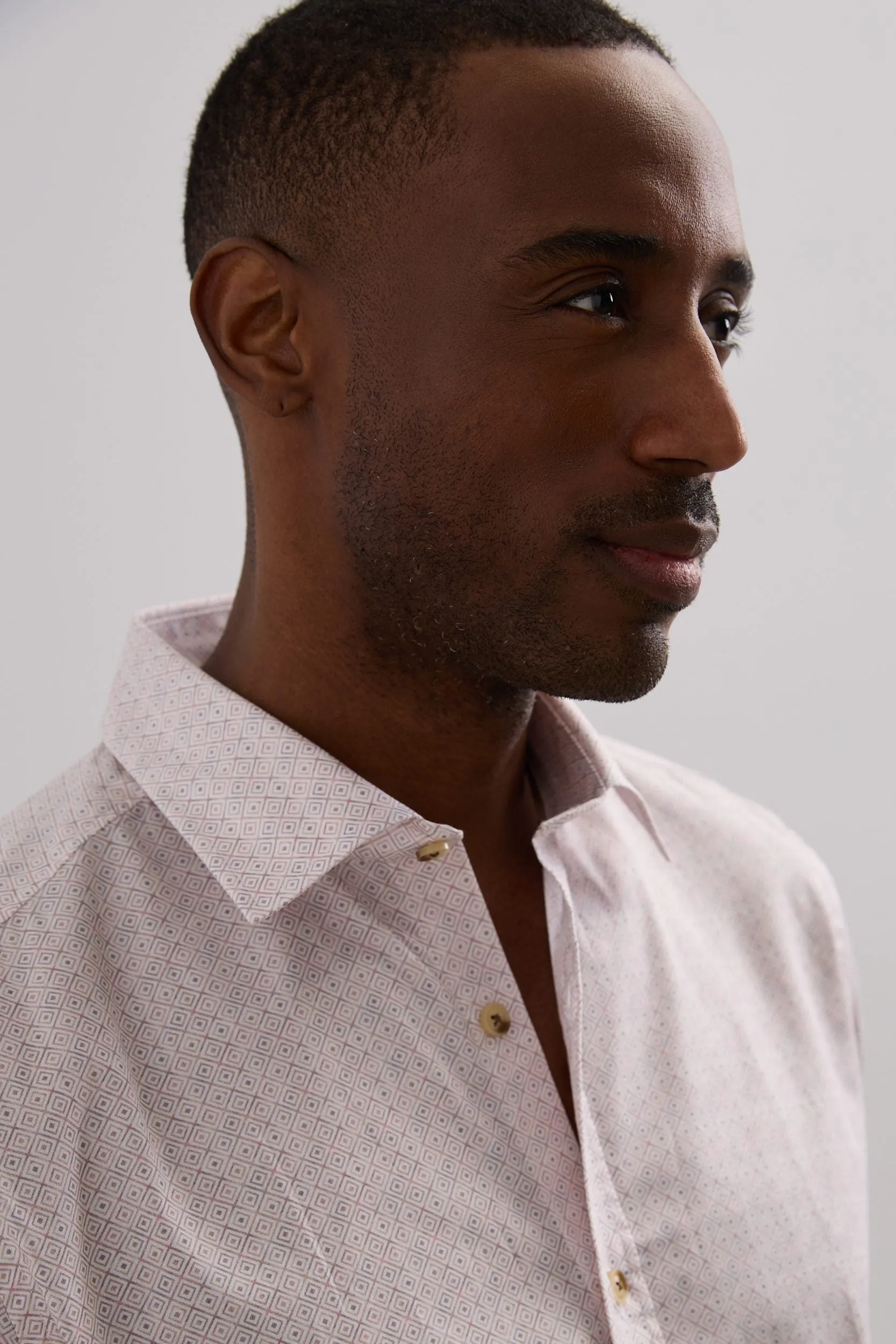 Print poplin fitted shirt sold by Tristan Style product image thumbnail 3