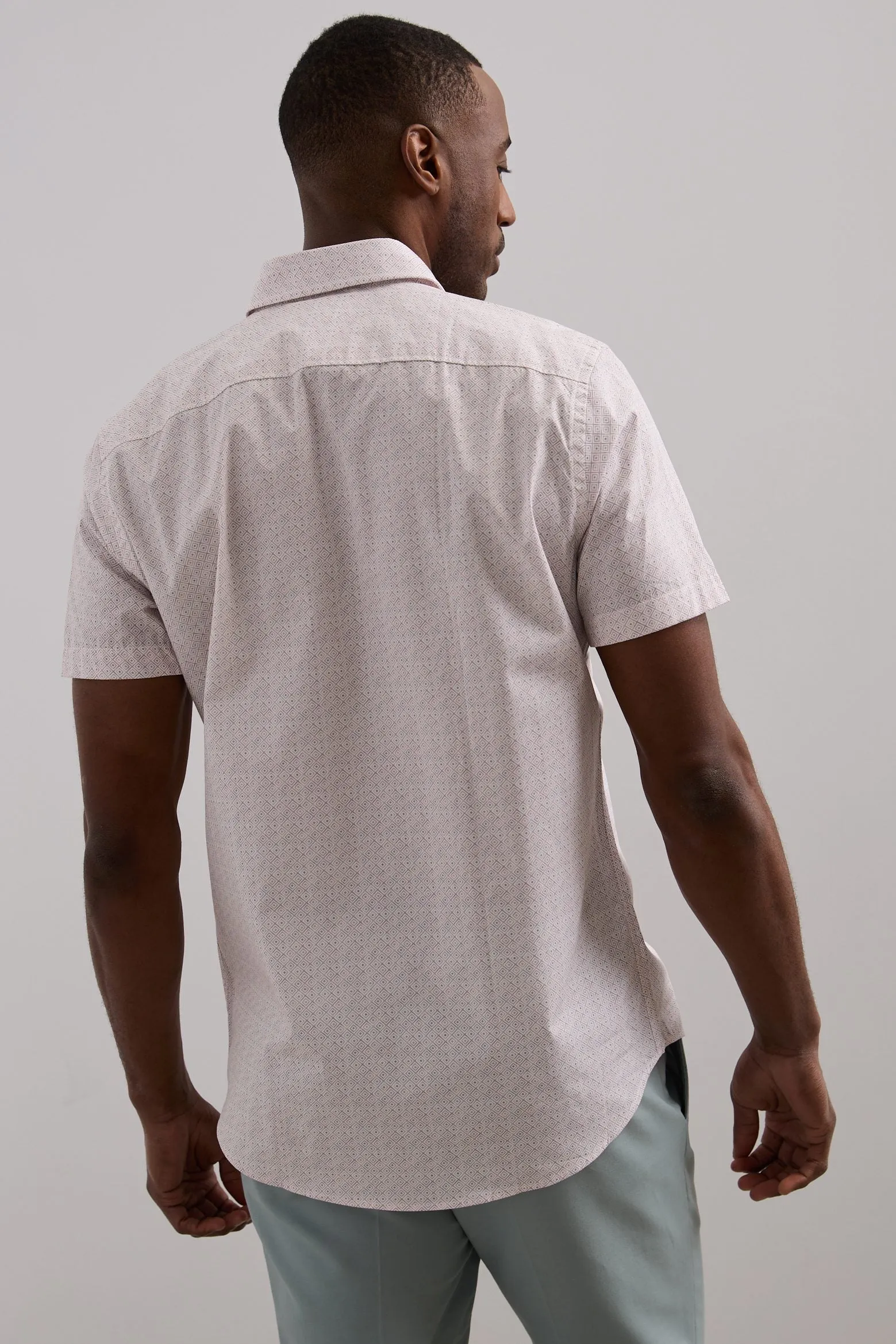 Print poplin fitted shirt sold by Tristan Style product image thumbnail 2
