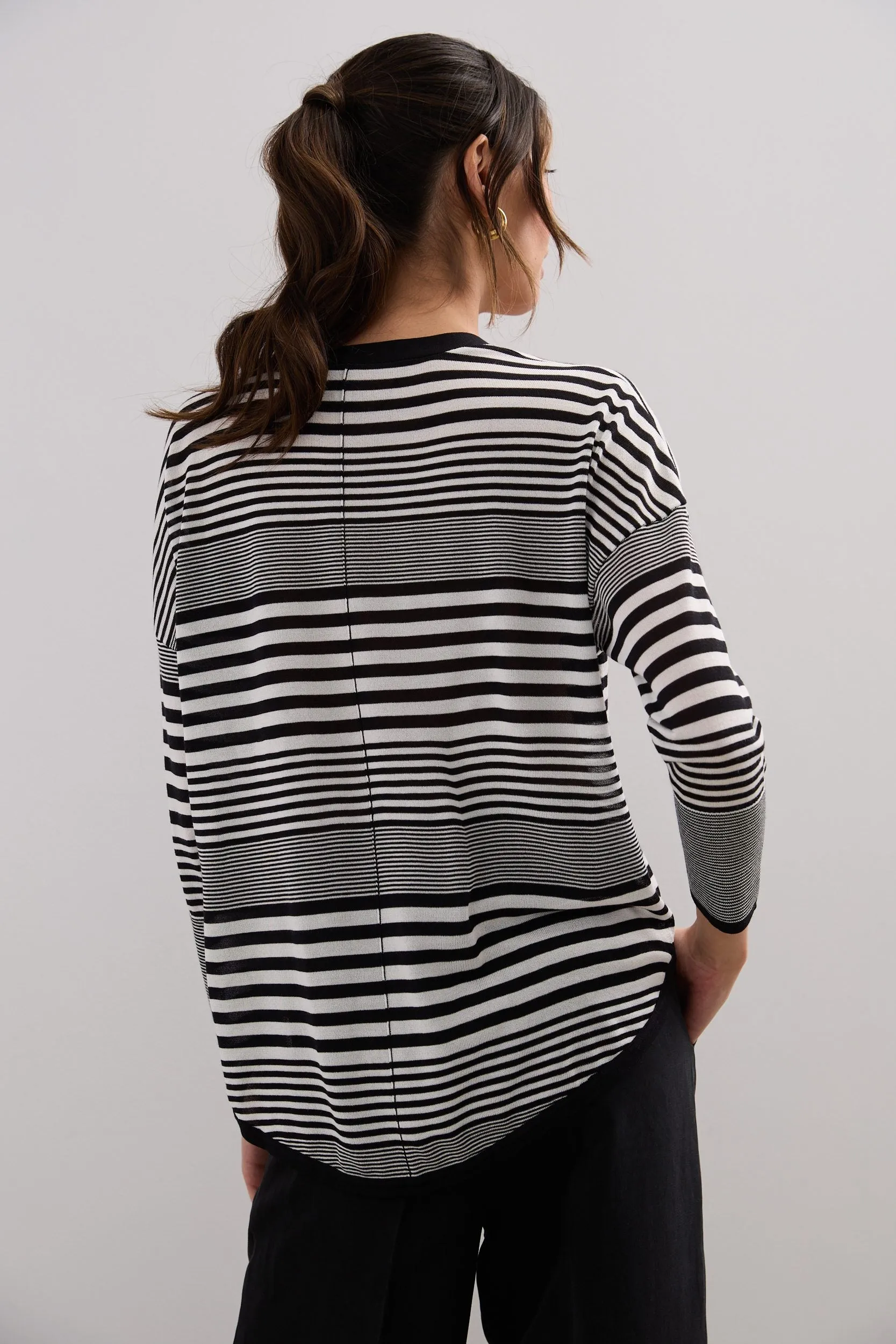 Striped loose cardigan sold by Tristan Style product image thumbnail 3