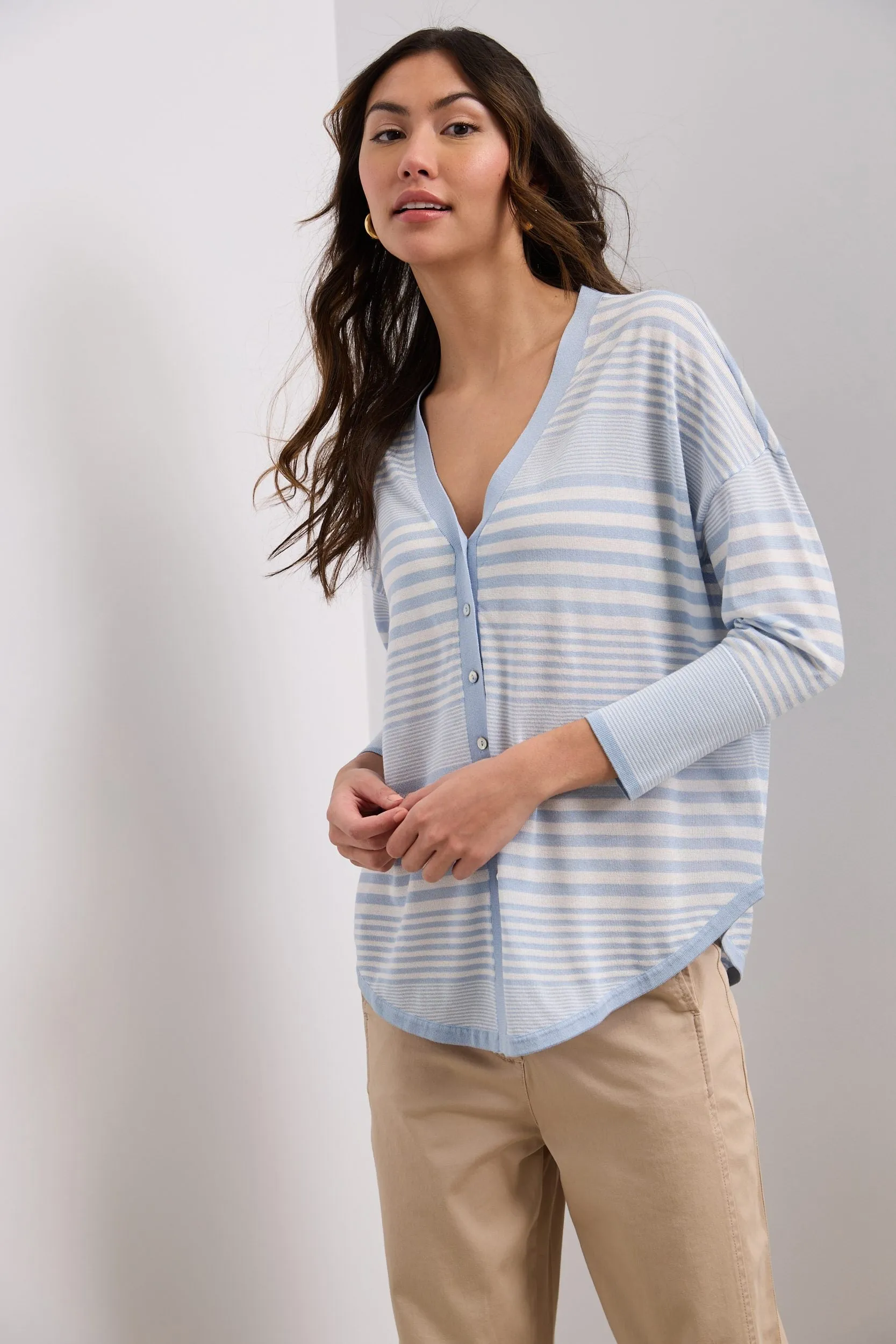 Striped loose cardigan sold by Tristan Style product image thumbnail 2