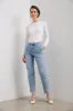 High waisted jeans with darts sold by Tristan Style