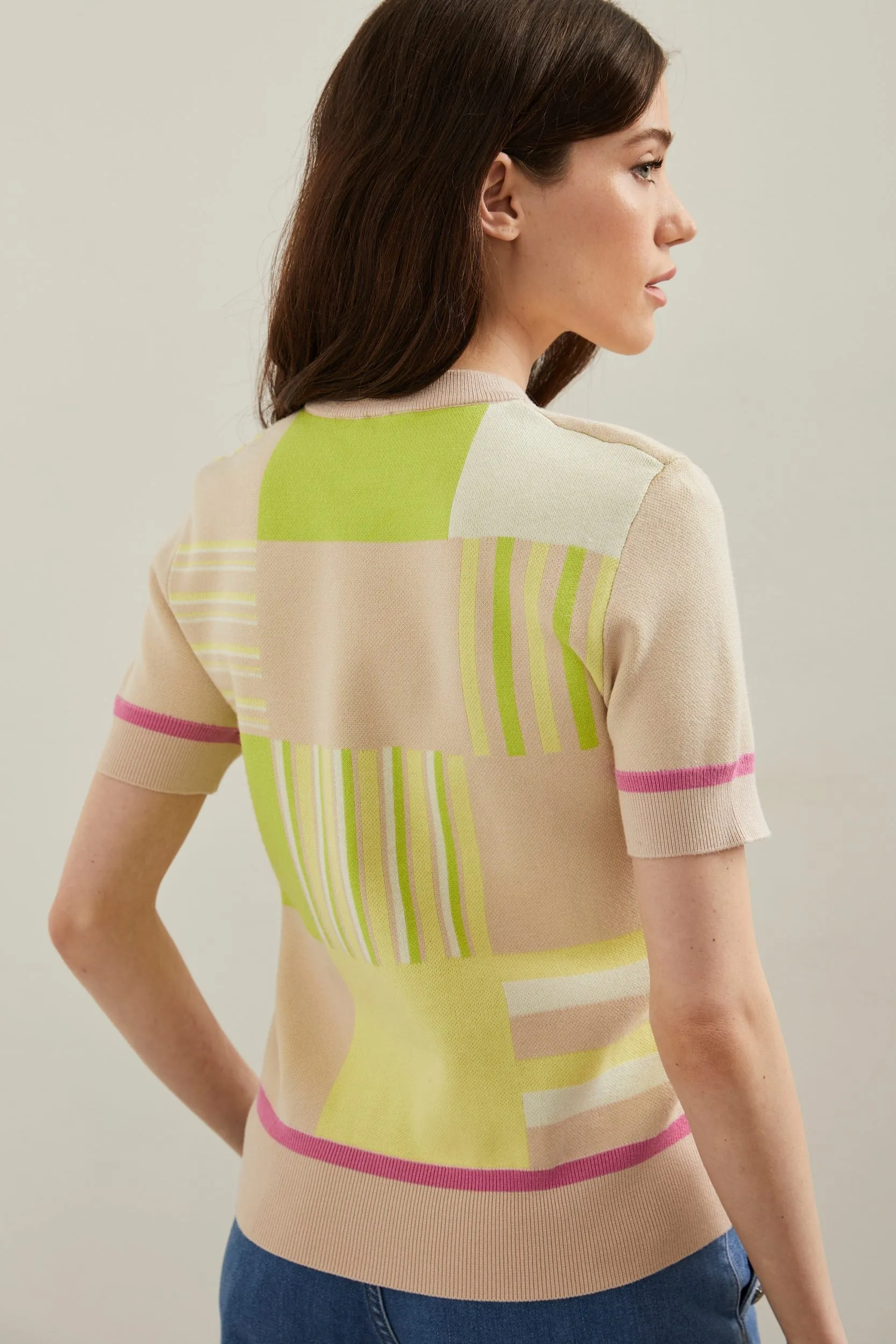 Jacquard crew neck sweater sold by Tristan Style product image thumbnail 2