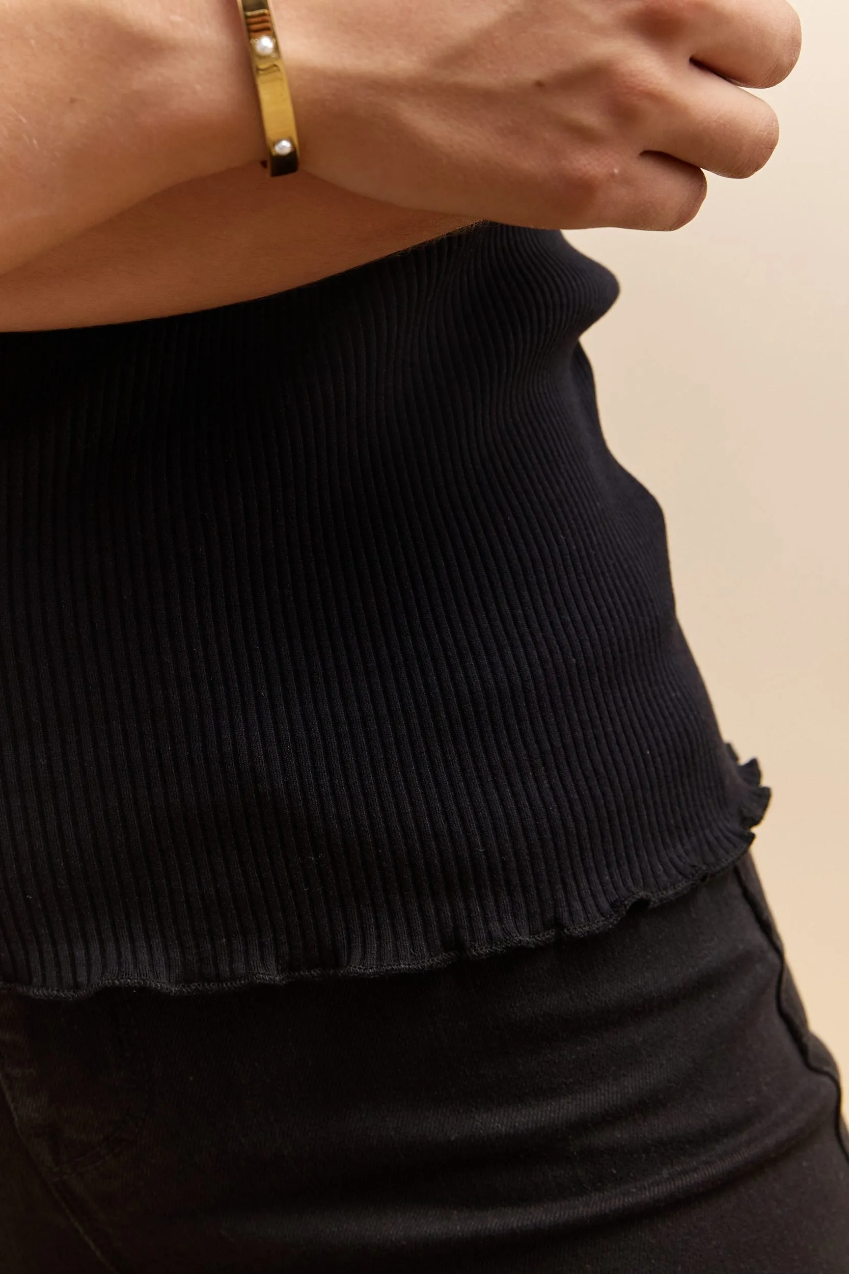 Ribbed top with lace combo sold by Tristan Style product image thumbnail 4