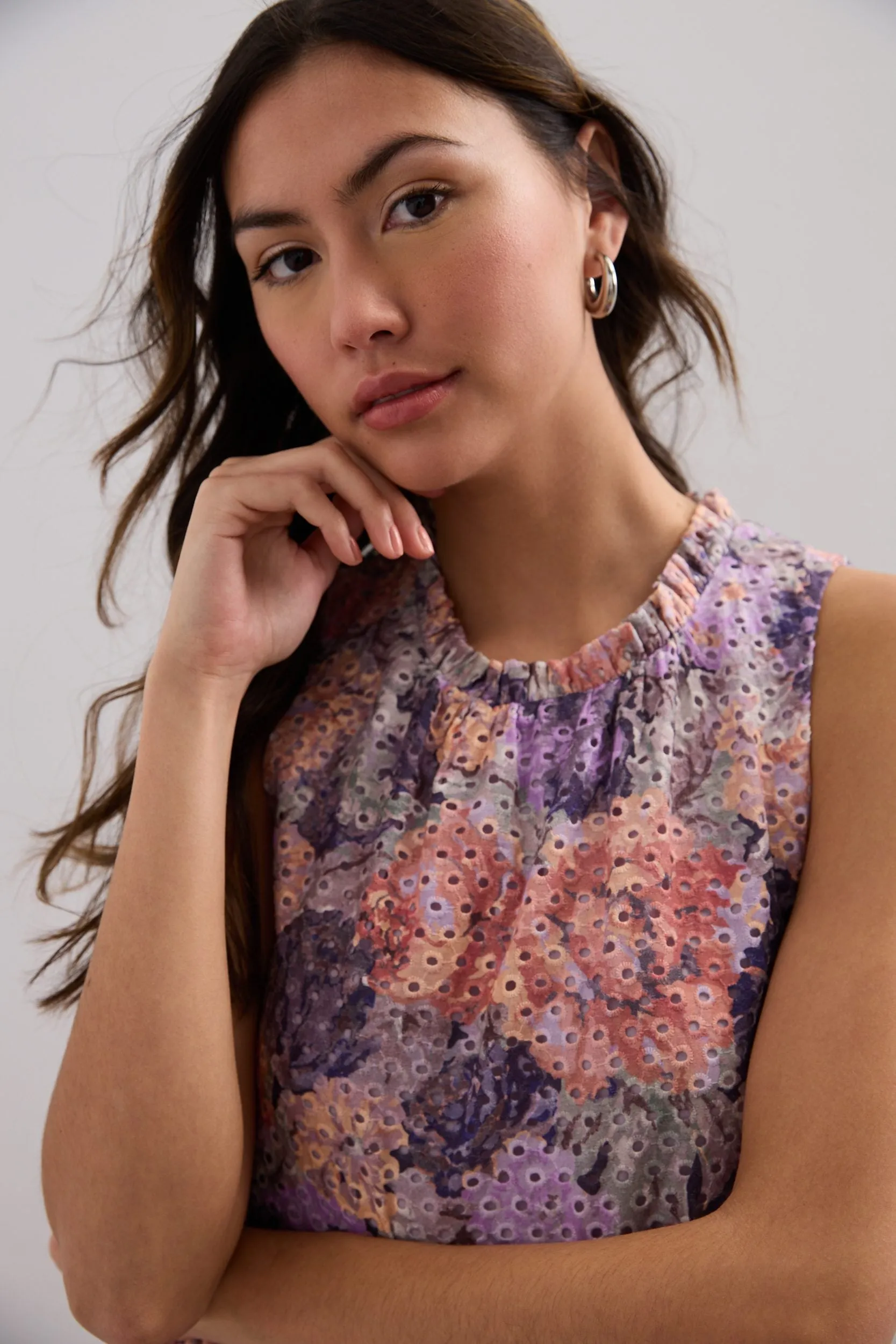 Broderie anglaise print dress sold by Tristan Style product image thumbnail 3