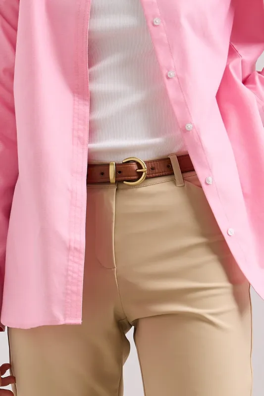 Classic belt with round buckle sold by Tristan Style