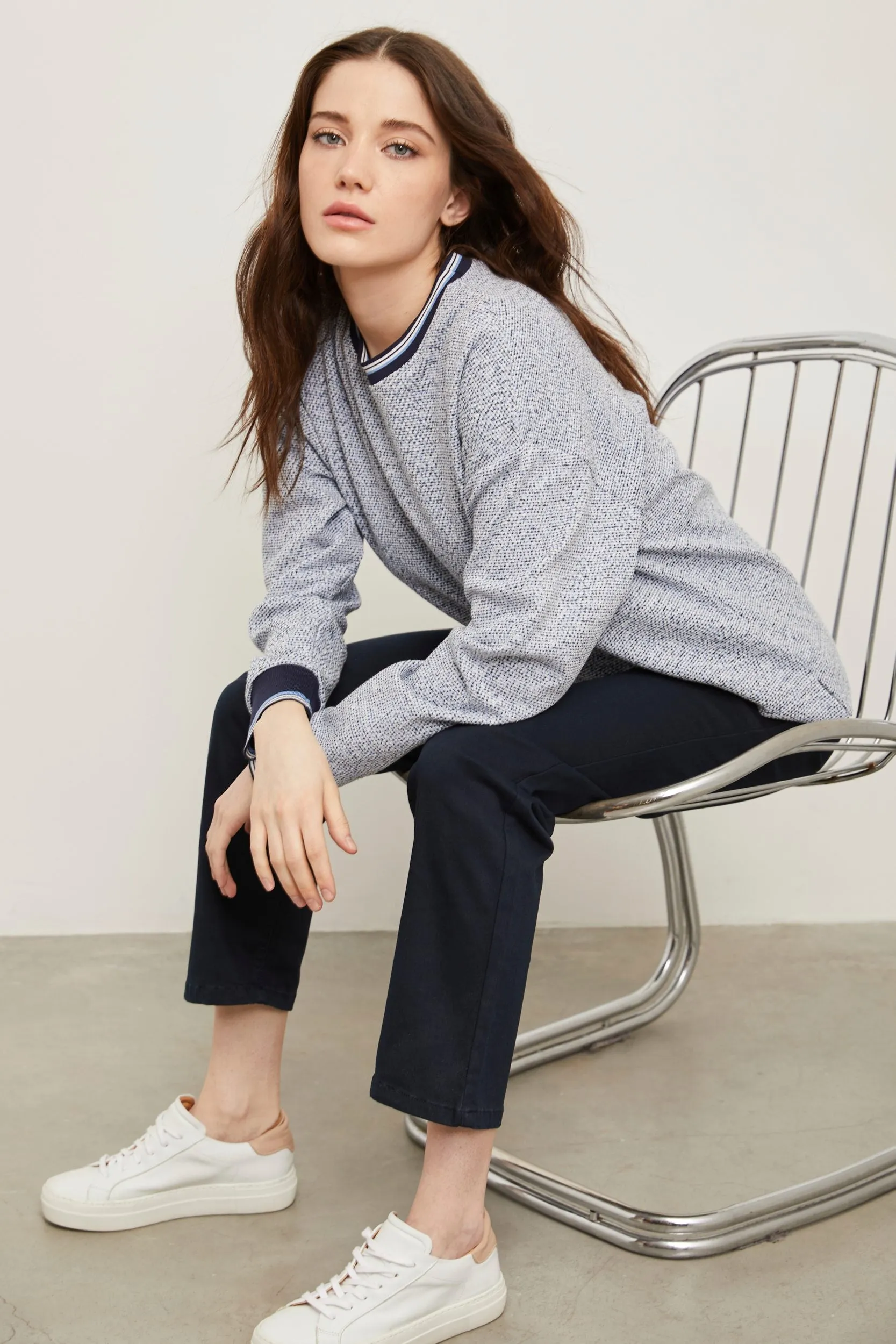 High waist crop pant with embellished button sold by Tristan Style product image thumbnail 5