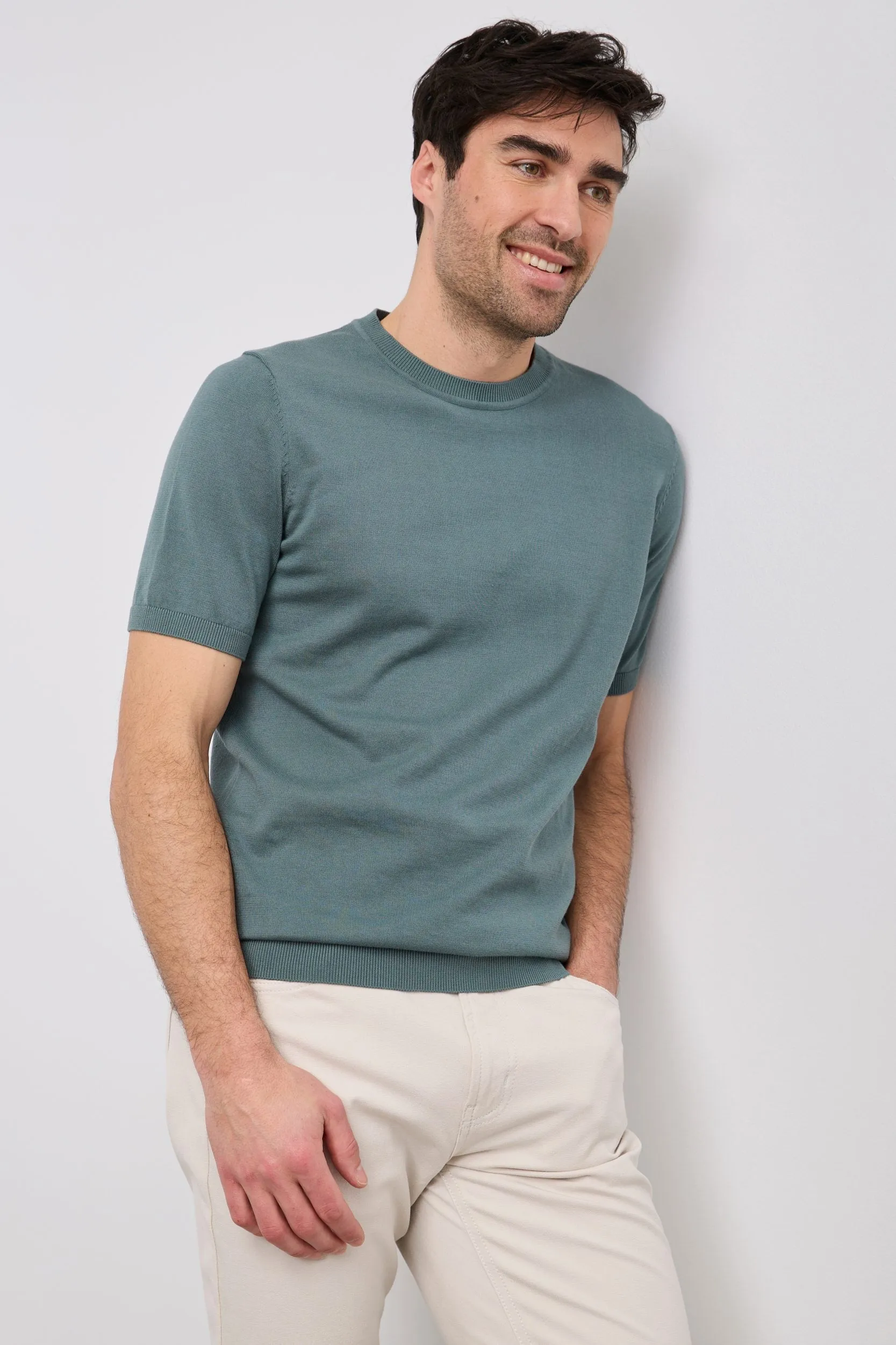 Short sleeve knit sweater sold by Tristan Style