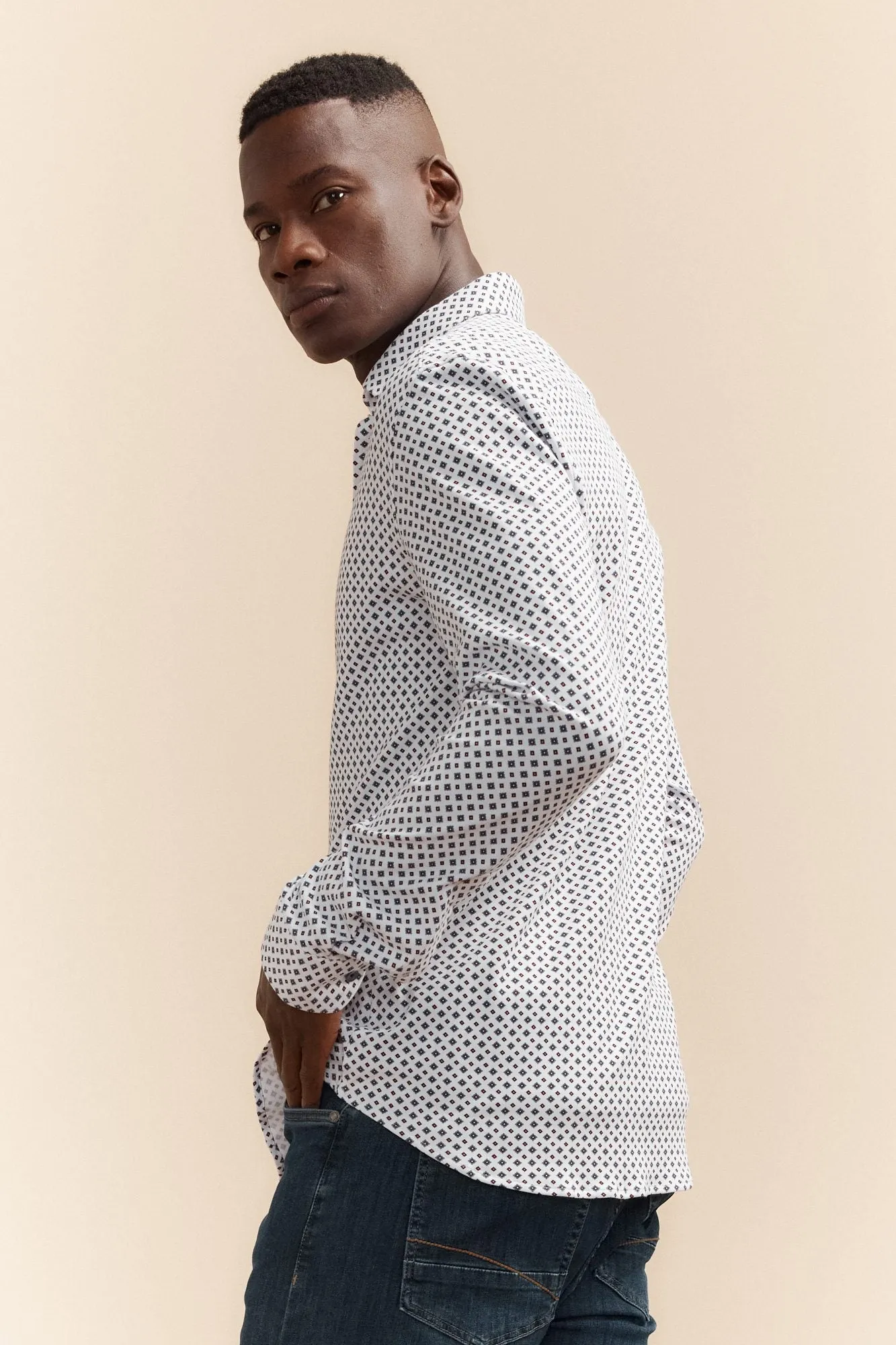 Extra-fitted jersey shirt sold by Tristan Style product image thumbnail 2