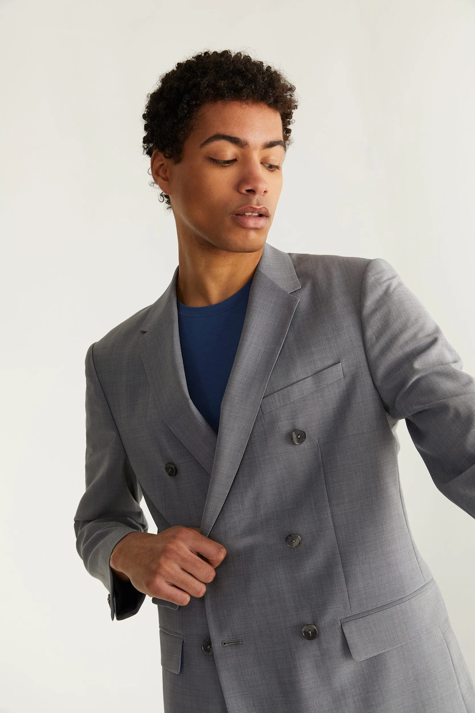 Double breast Fitted jacket sold by Tristan Style product image thumbnail 2