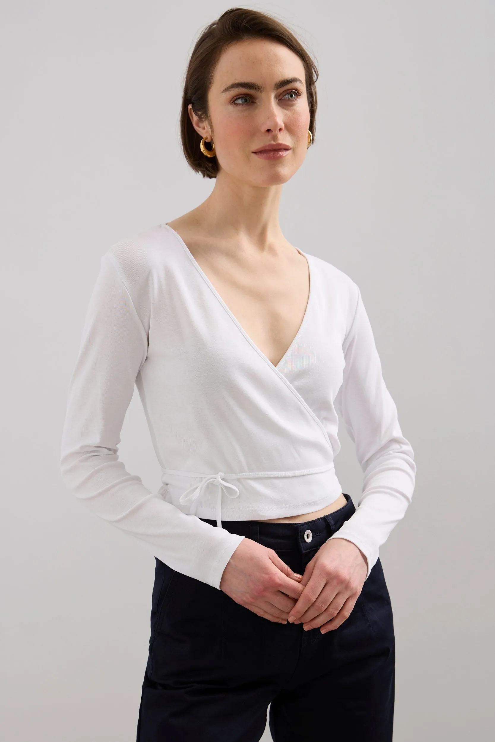 Long sleeve wrap top sold by Tristan Style product image thumbnail 5