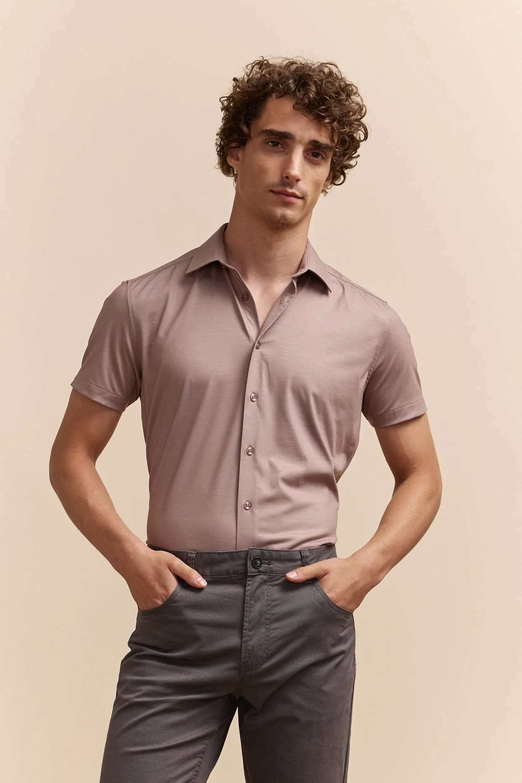 Extra-fitted jersey shirt sold by Tristan Style product image thumbnail 3