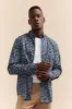 Long sleeve flower pattern with button down collar sold by Tristan Style