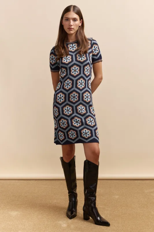 Jacquard knit dress sold by Tristan Style
