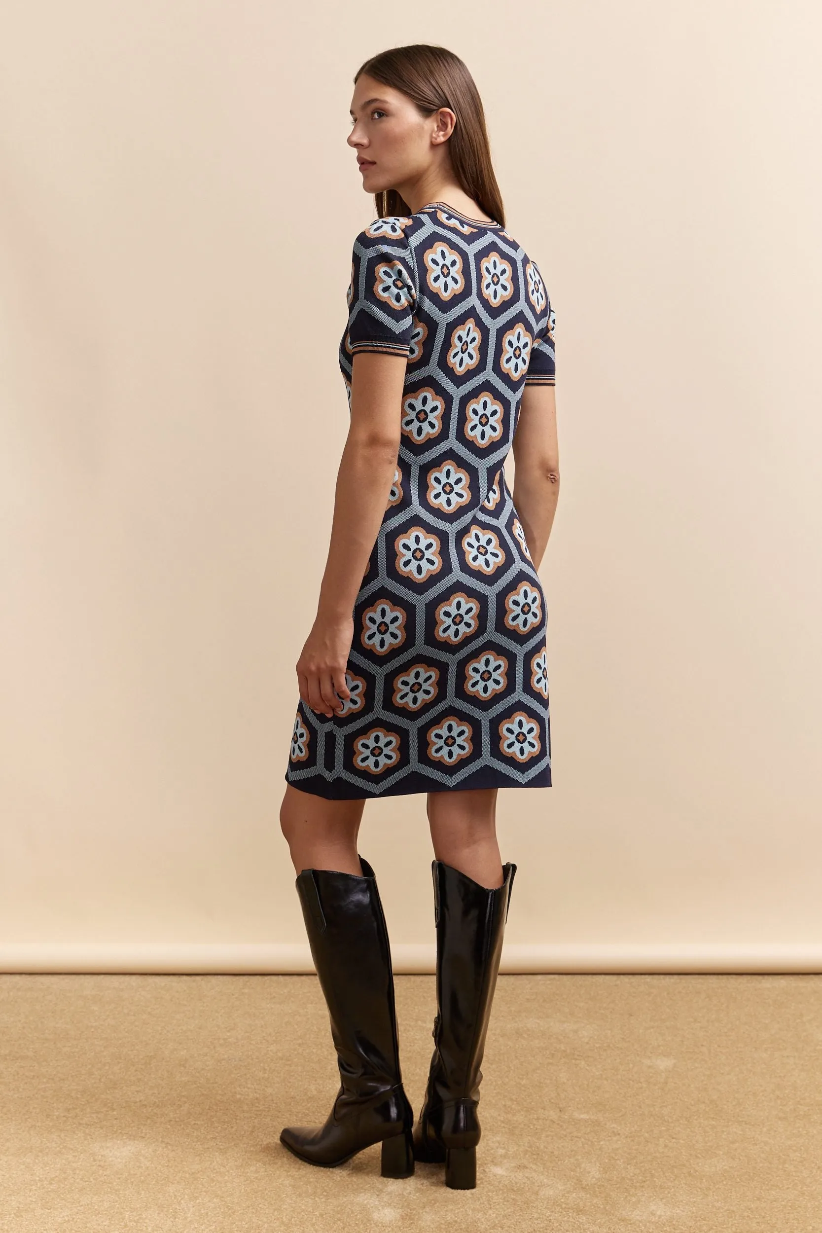 Jacquard knit dress sold by Tristan Style product image thumbnail 2