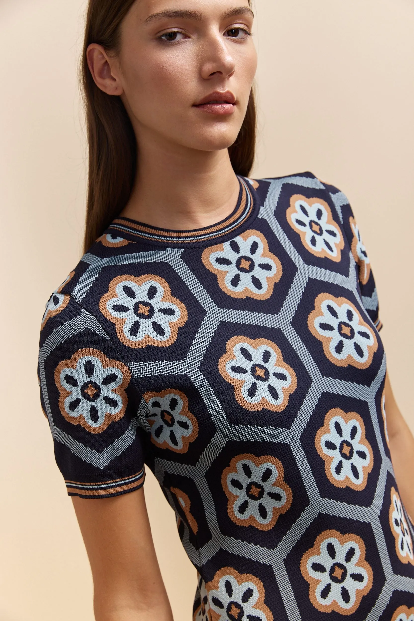 Jacquard knit dress sold by Tristan Style product image thumbnail 4