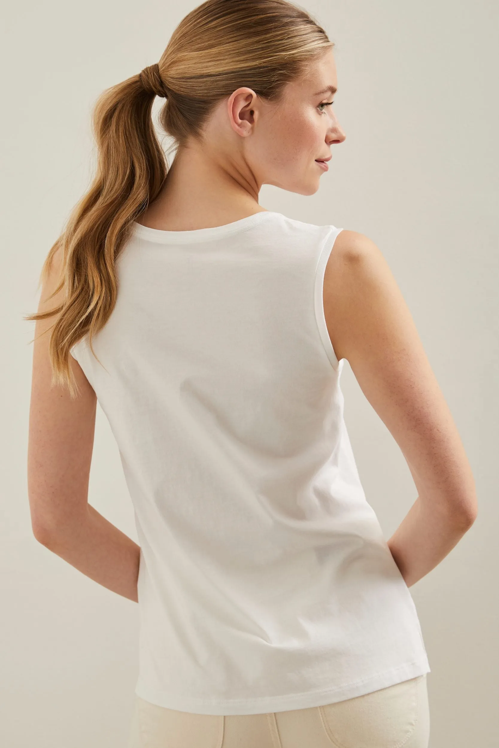 Pima cotton sleeveless top sold by Tristan Style product image thumbnail 2