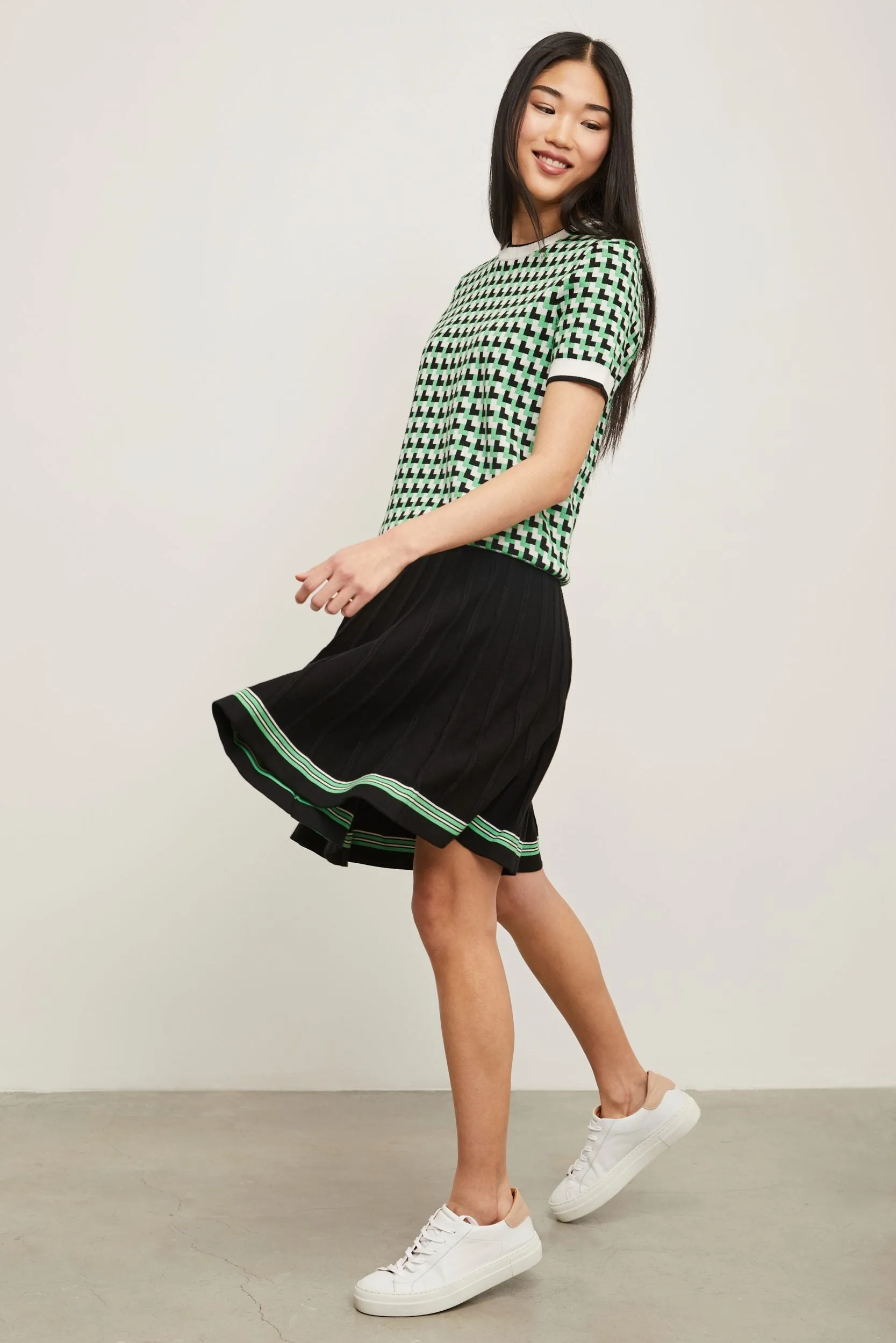 Flare knitted skirt sold by Tristan Style