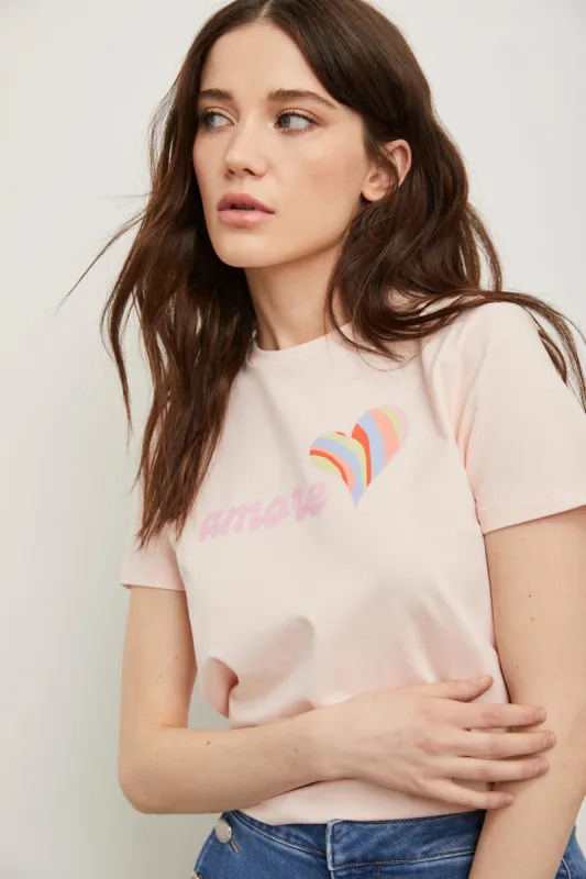 Regular fit AMORE t-shirt sold by Tristan Style
