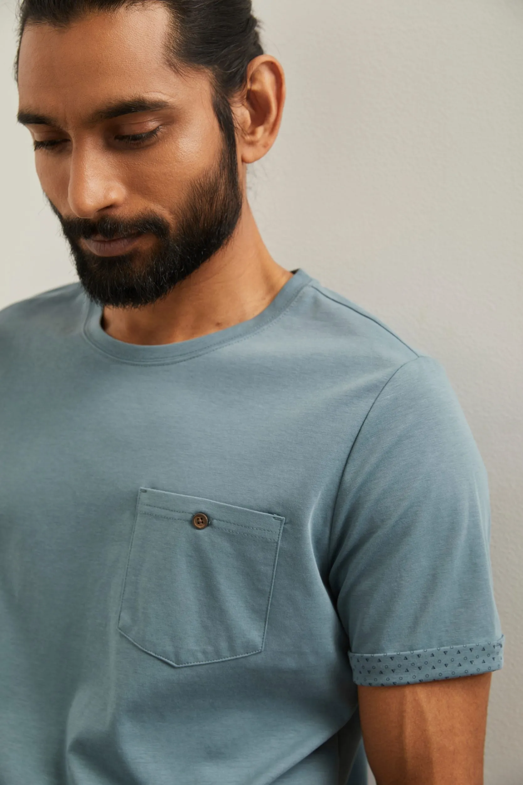 T-shirt with printed cuffs sold by Tristan Style product image thumbnail 5