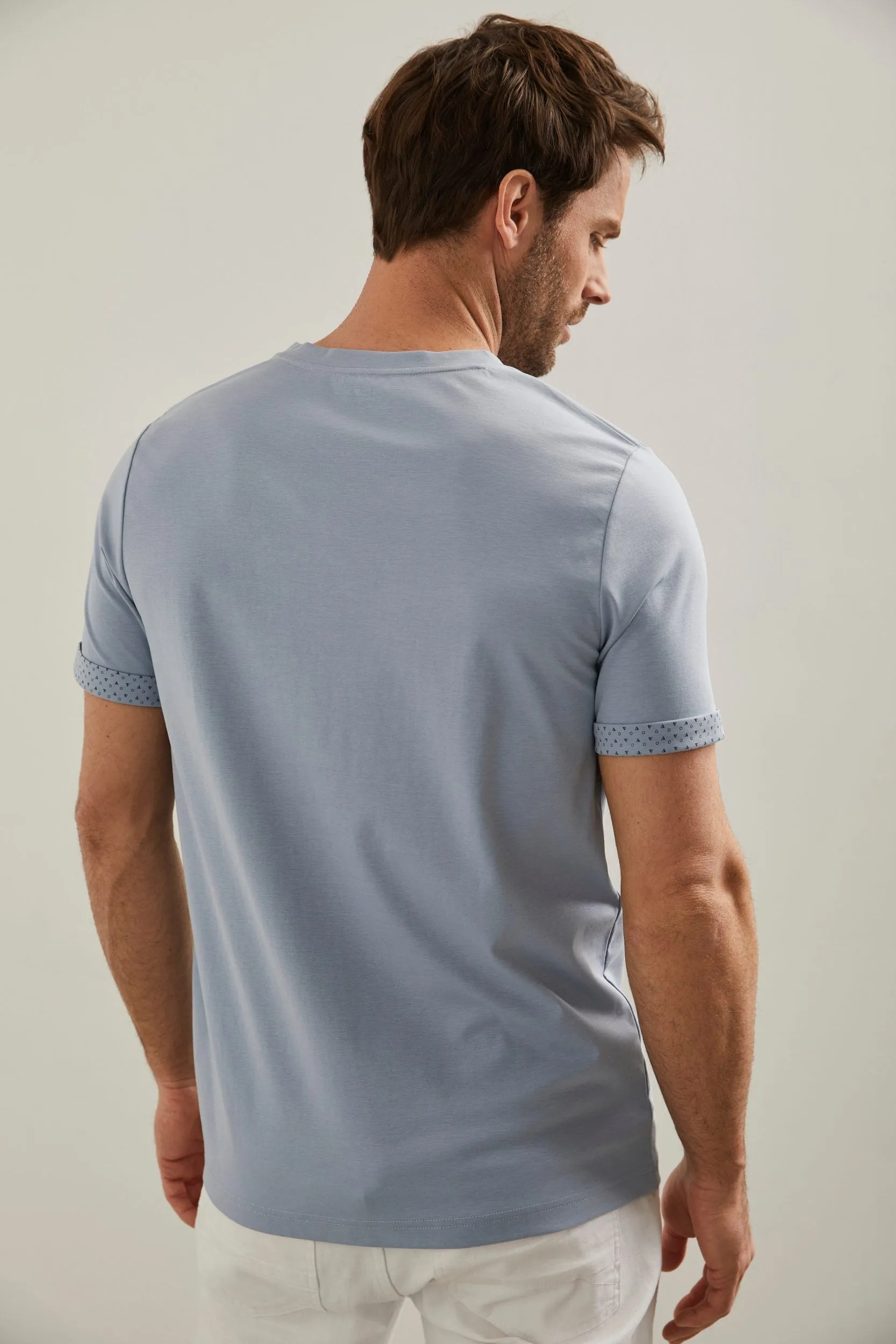 T-shirt with printed cuffs sold by Tristan Style product image thumbnail 3