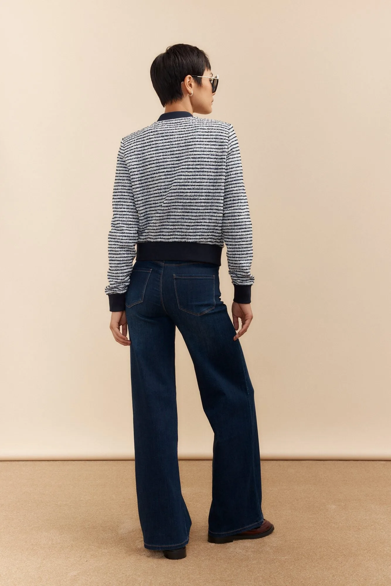 Striped bomber jacket sold by Tristan Style product image thumbnail 2