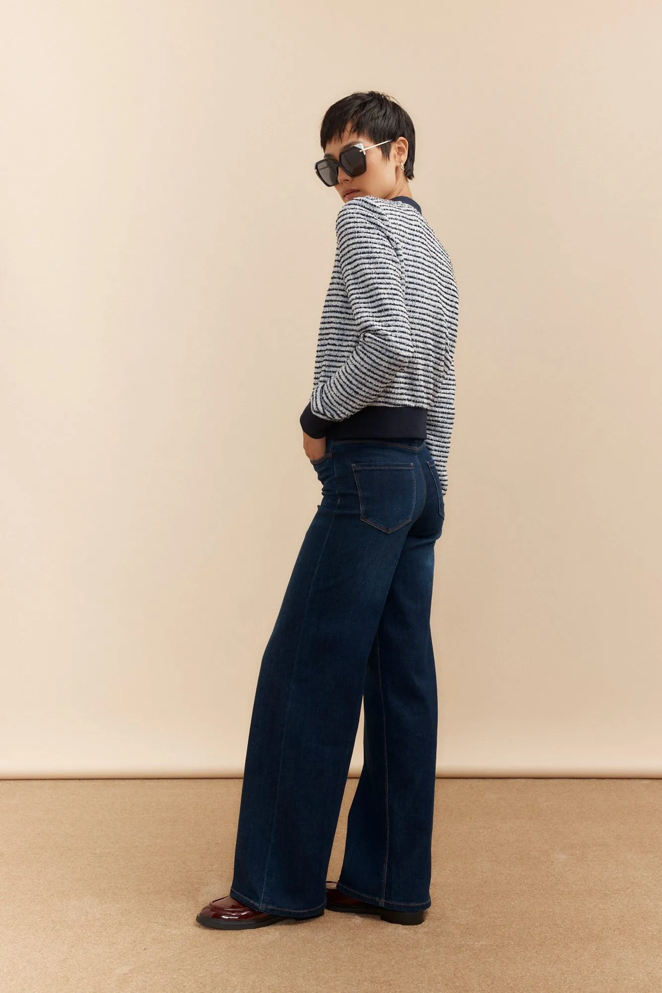 Striped bomber jacket sold by Tristan Style product image thumbnail 4