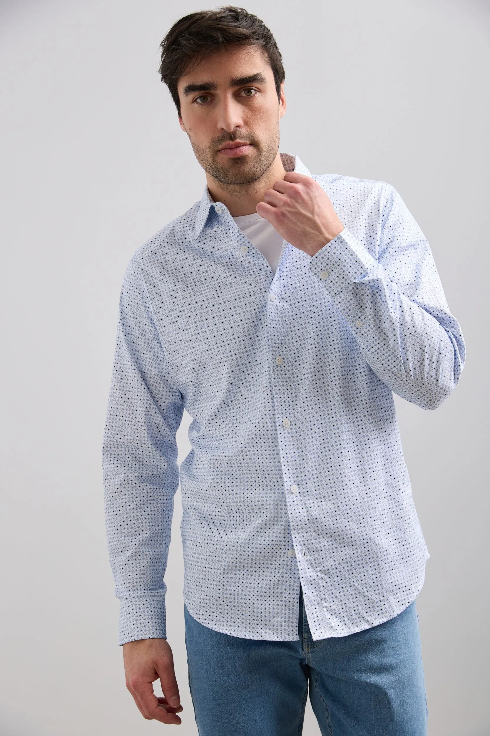 Printed fitted shirt sold by Tristan Style