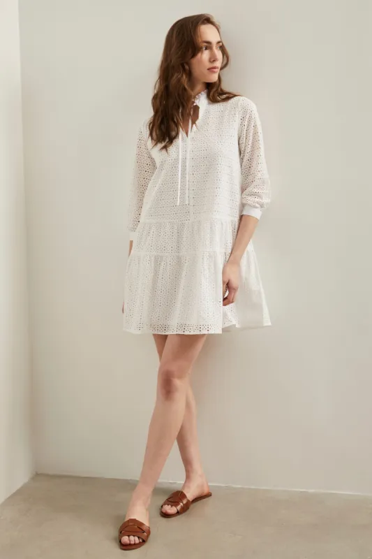 Eyelet dress with frill sold by Tristan Style