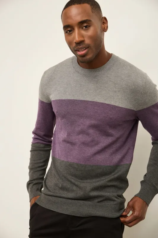 Color block crew neck sweater sold by Tristan Style