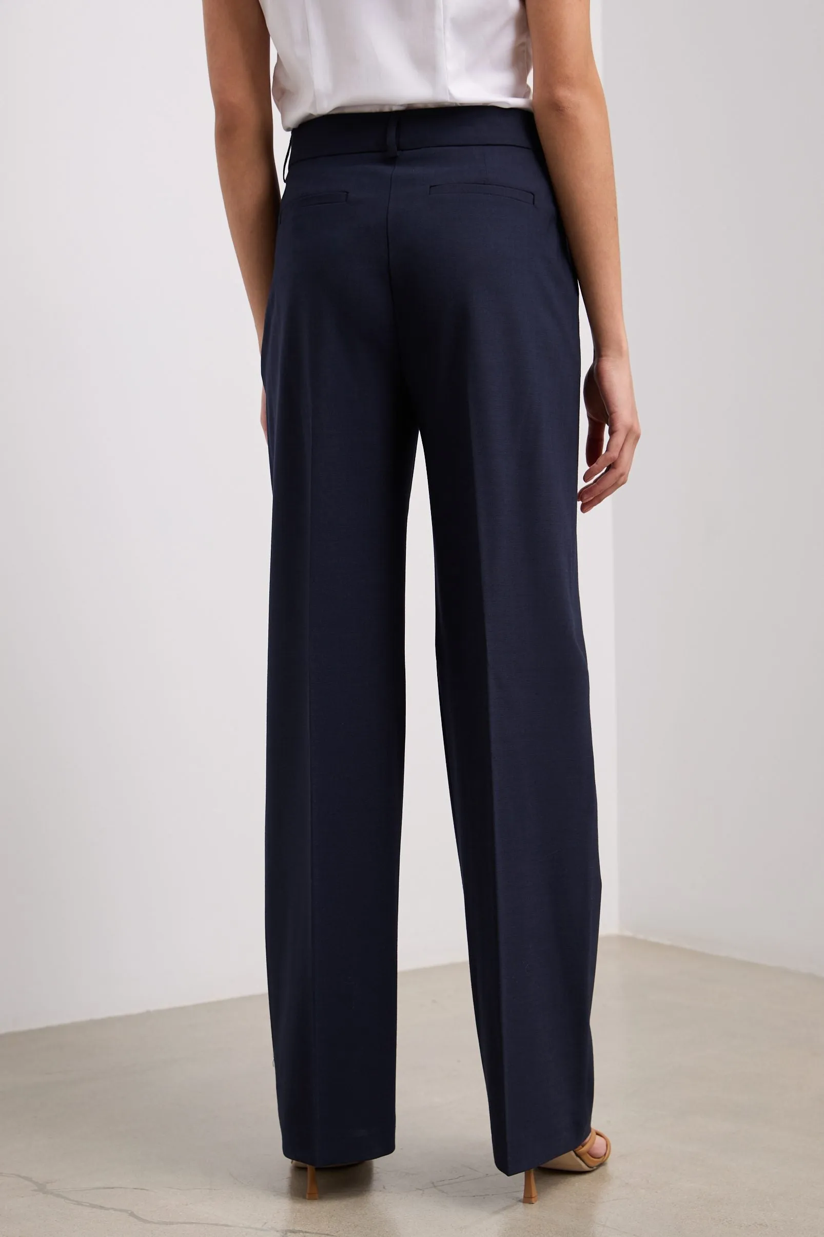 Wide leg pants with pleats sold by Tristan Style product image thumbnail 3