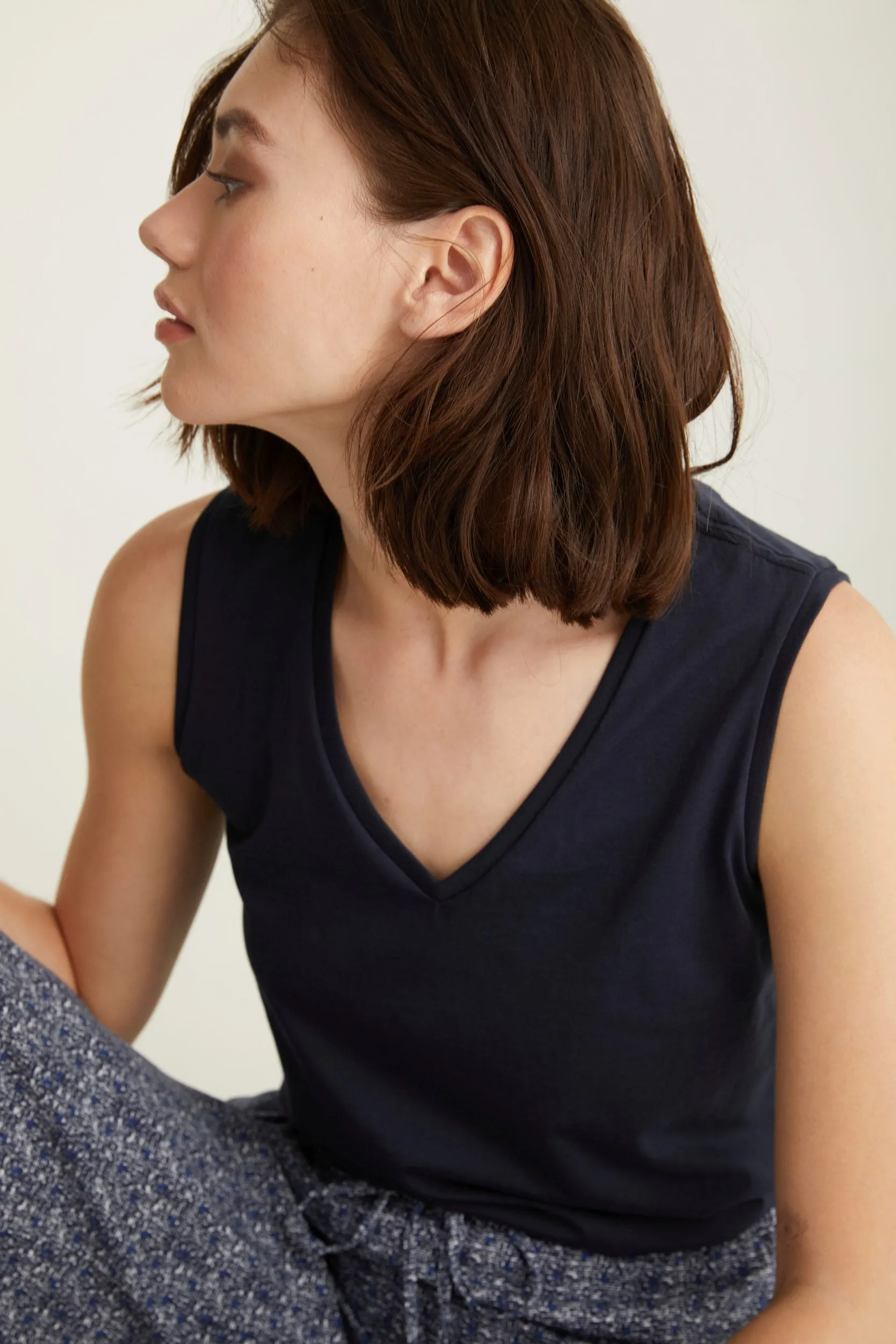 Pima cotton sleeveless top sold by Tristan Style product image thumbnail 5