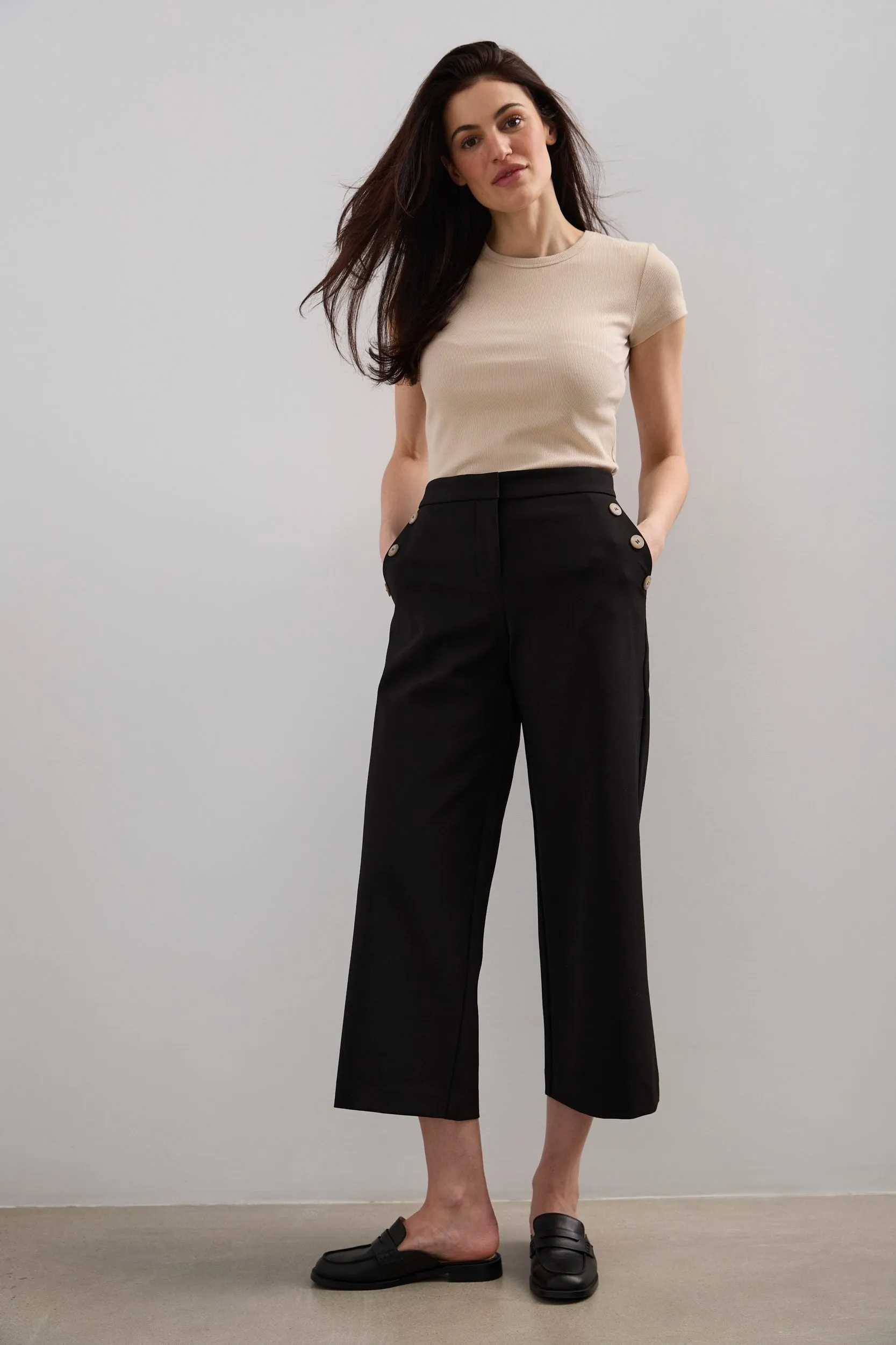 High-waisted cropped pants sold by Tristan Style product image thumbnail 4