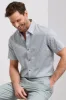 Short sleeve fitted shirt with pattern sold by Tristan Style