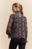 Fluid printed blouse with ruching sold by Tristan Style