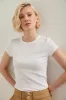 Crew neck ribbed t-shirt sold by Tristan Style