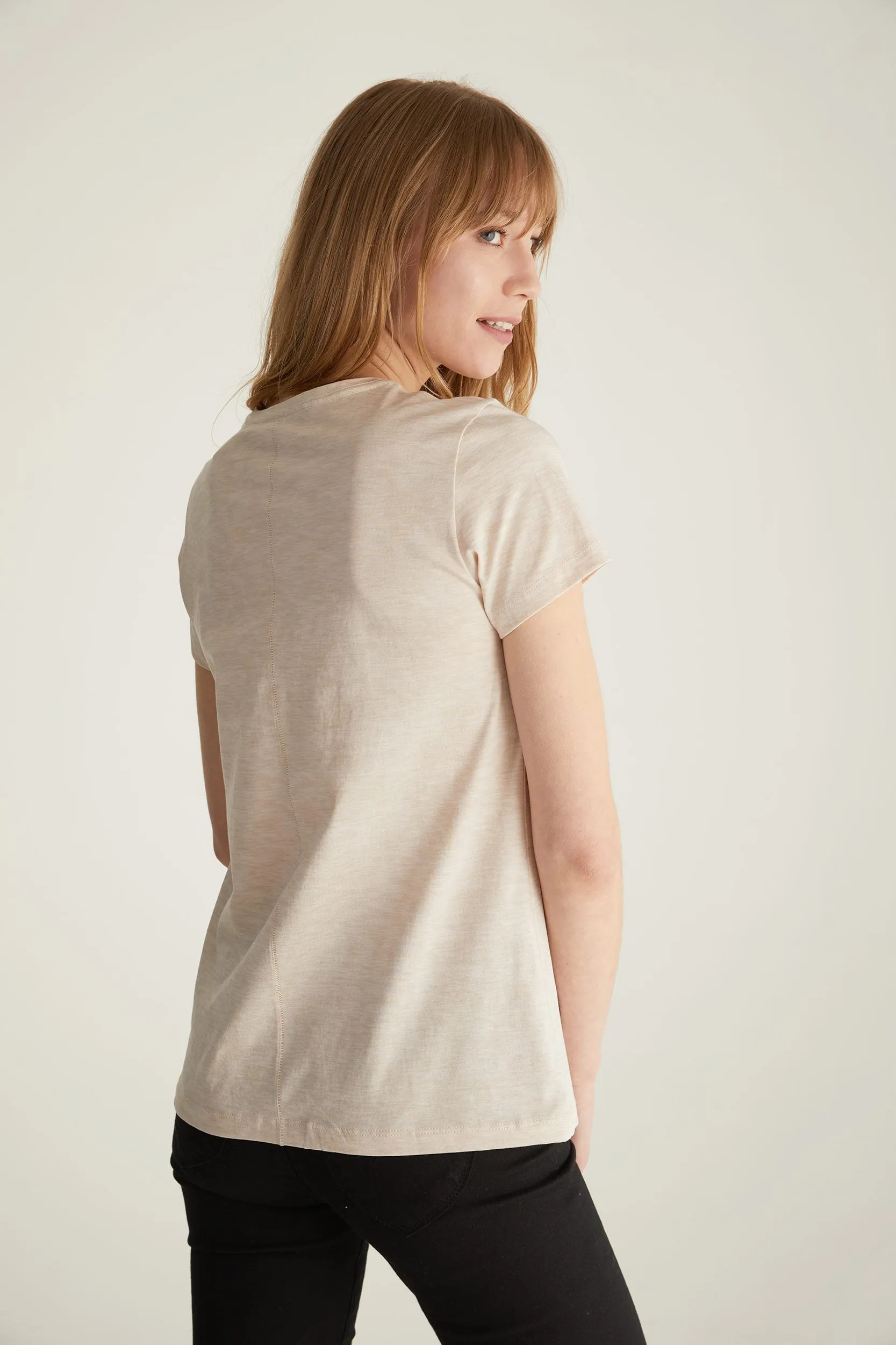 Basic crew neck pima cotton t-shirt sold by Tristan Style product image thumbnail 2