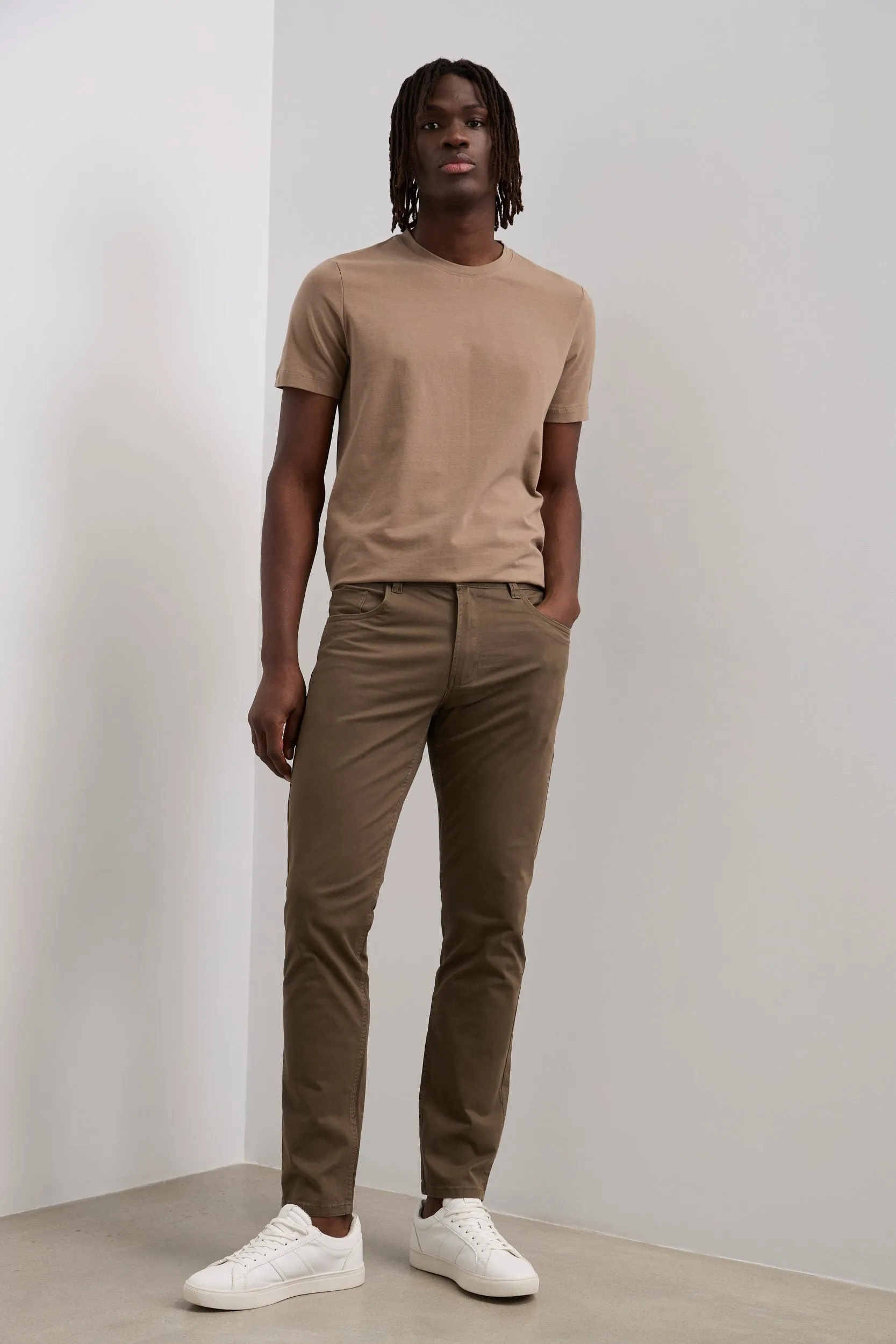 Slim fit five pocket pants sold by Tristan Style product image thumbnail 2