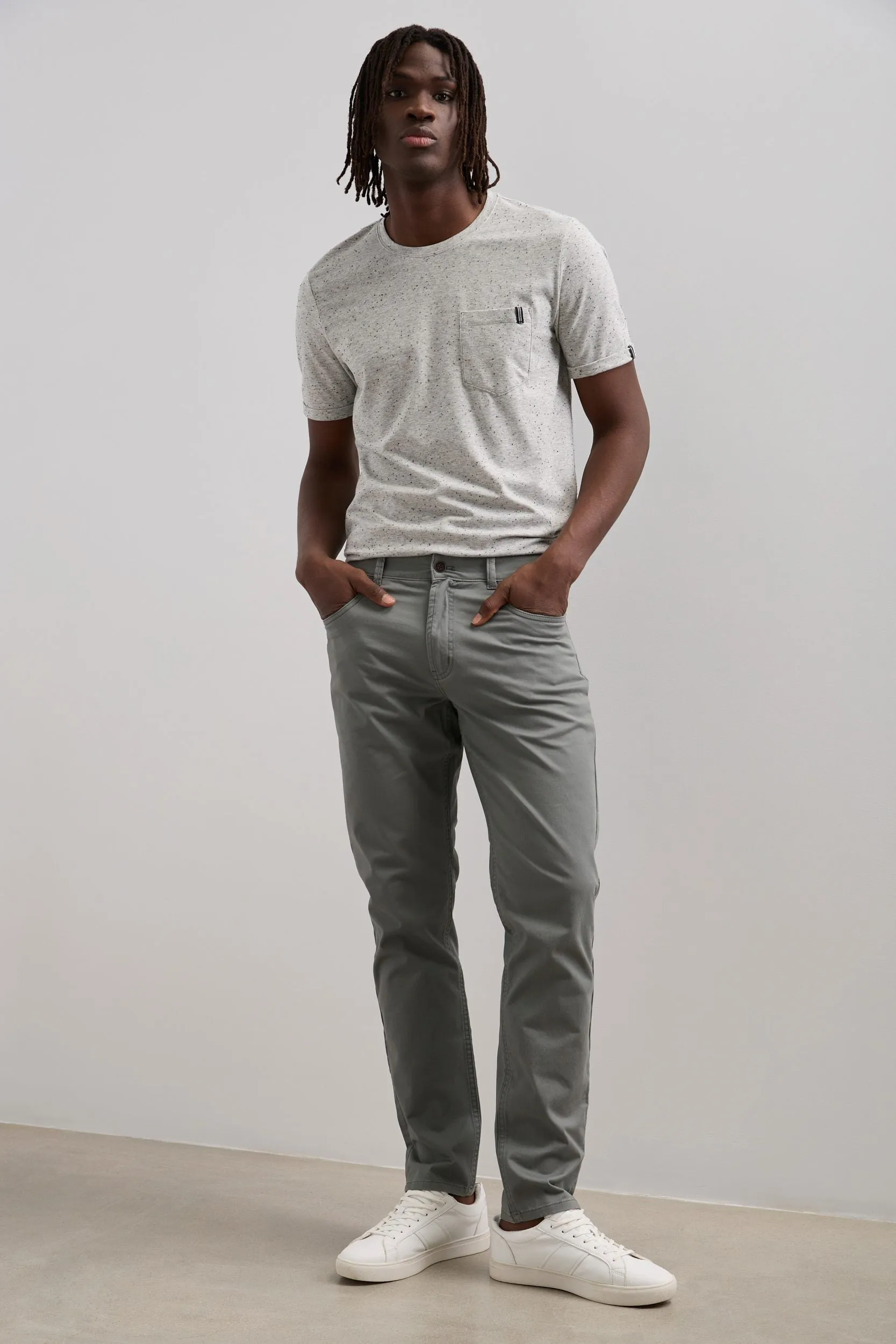Slim fit five pocket pants sold by Tristan Style