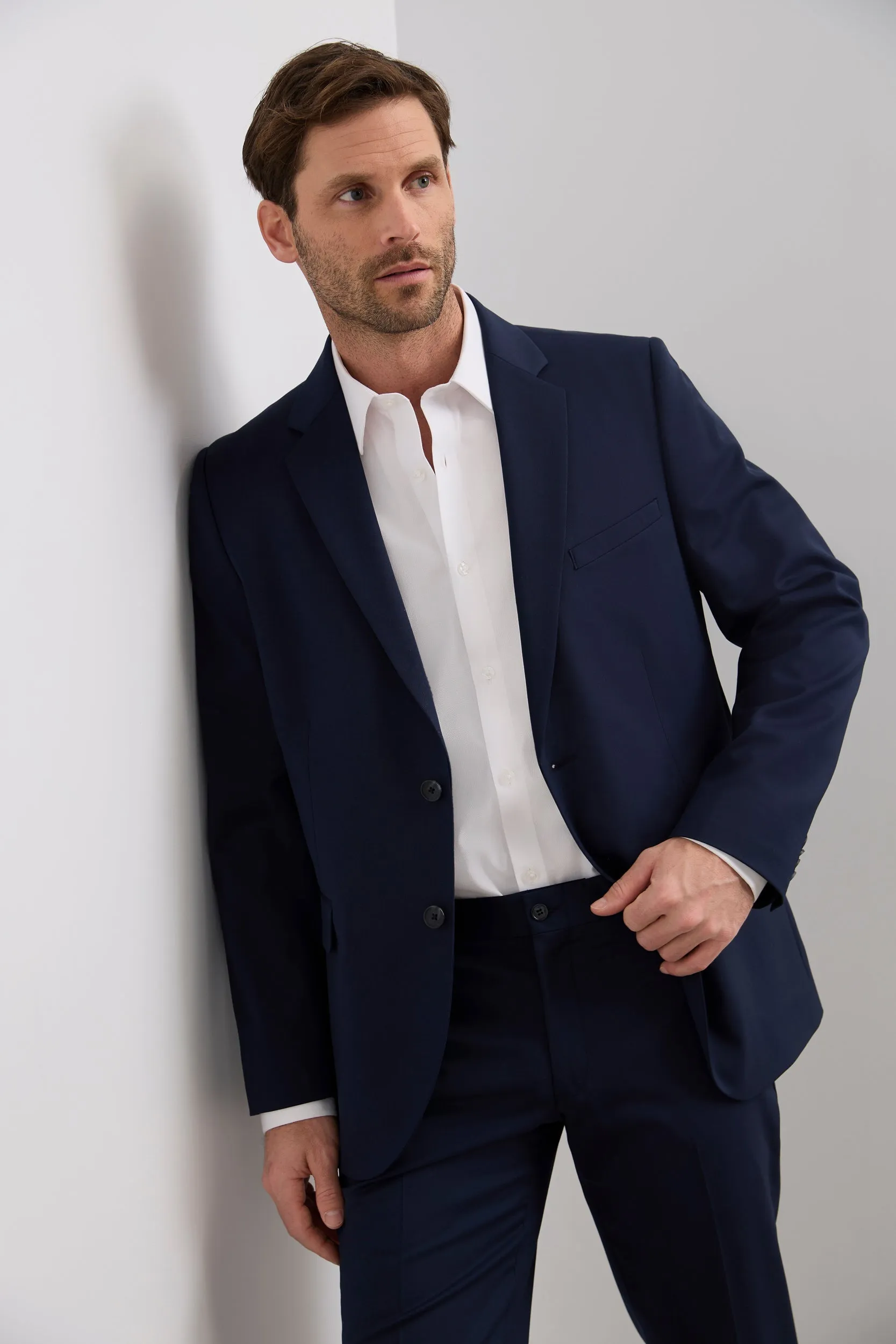 Travel suit fitted blazer sold by Tristan Style