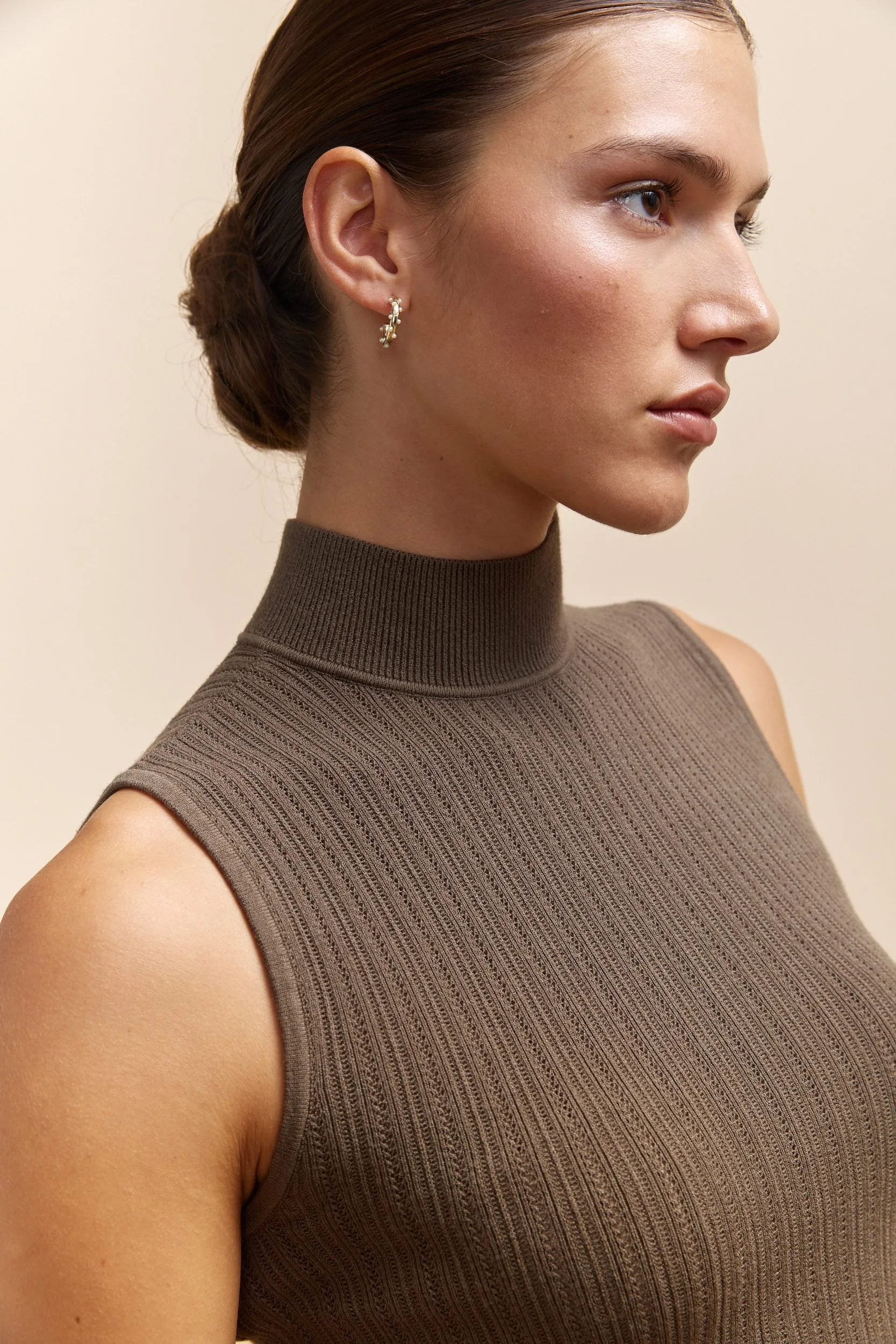 Sleeveless sweater with mock neck sold by Tristan Style product image thumbnail 4