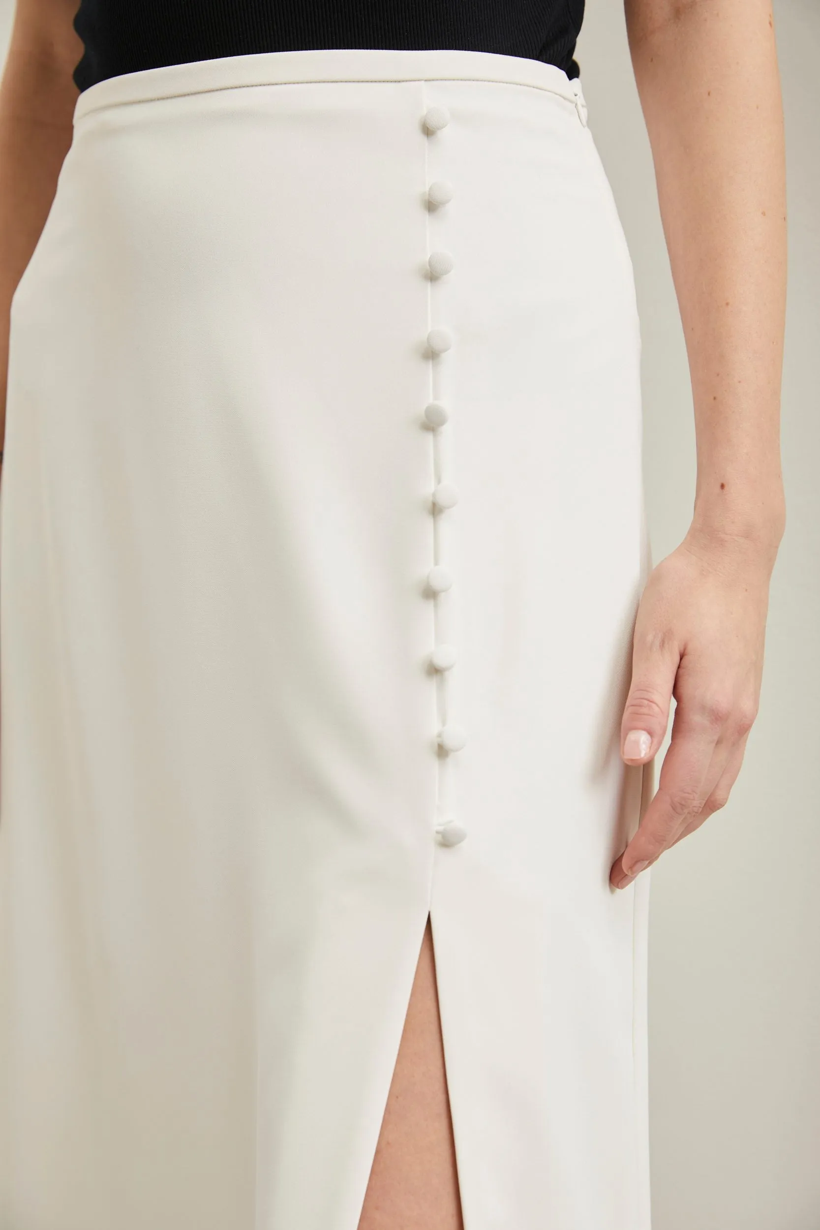 Long flared skirt with front slit sold by Tristan Style product image thumbnail 5