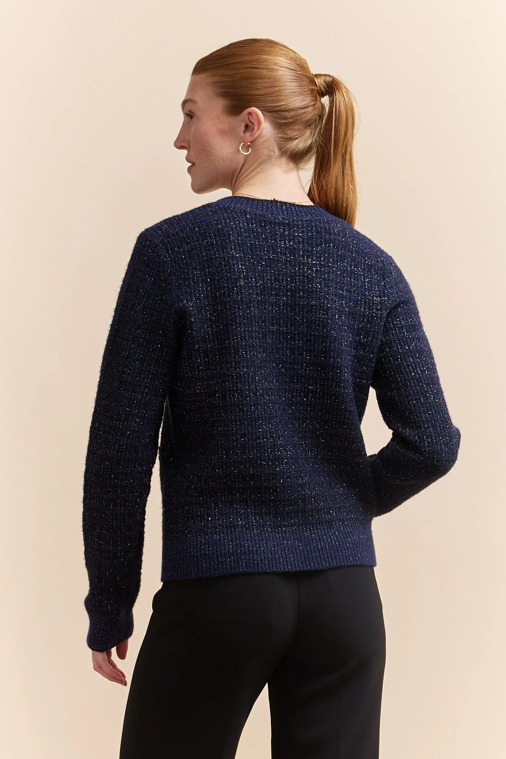 Cardigan with lurex detail sold by Tristan Style product image thumbnail 2