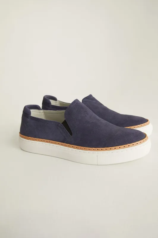 Navy glitter effect slip-on sn sold by Tristan Style
