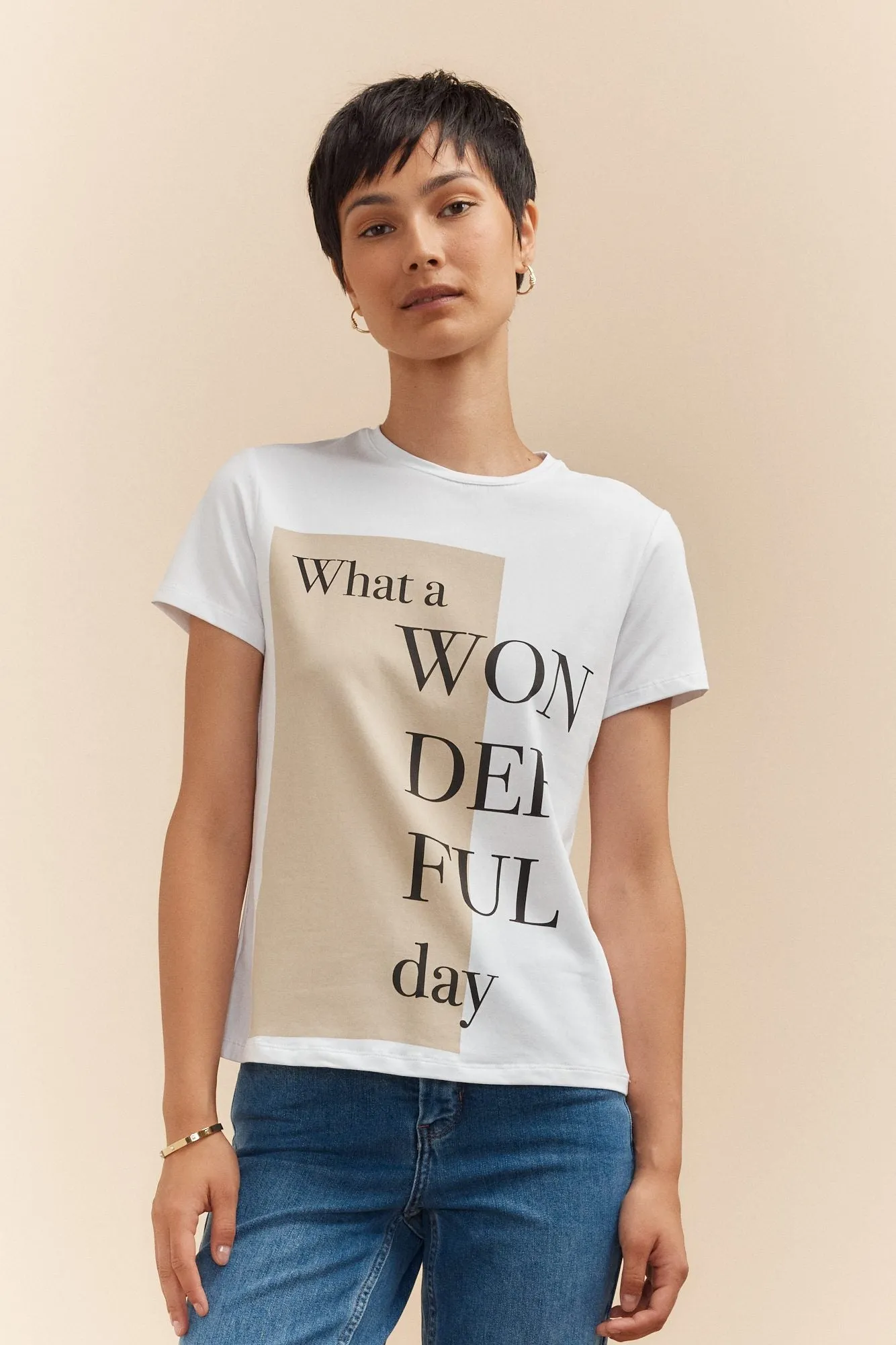 Regular fit printed t-shirt sold by Tristan Style