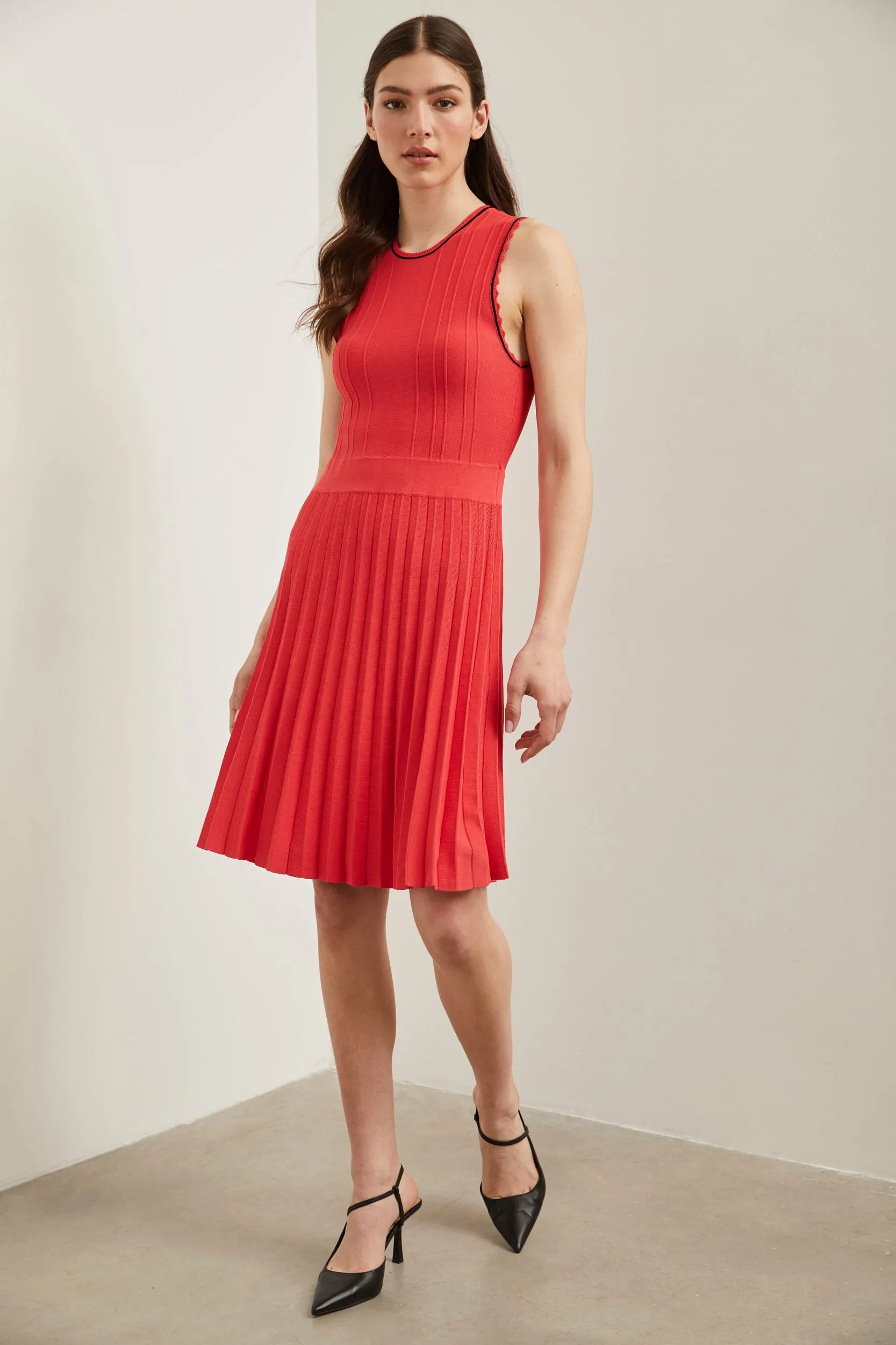 Fit & Flare Knit Dress With Open Back sold by Tristan Style product image thumbnail 2