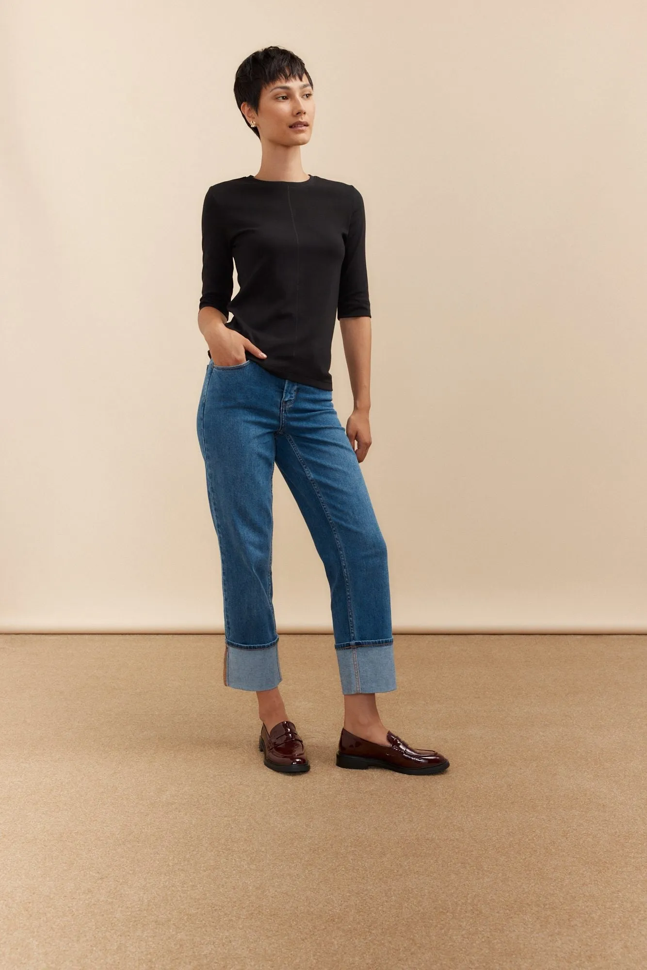 Crew neck short sleeve t-shirt sold by Tristan Style product image thumbnail 5