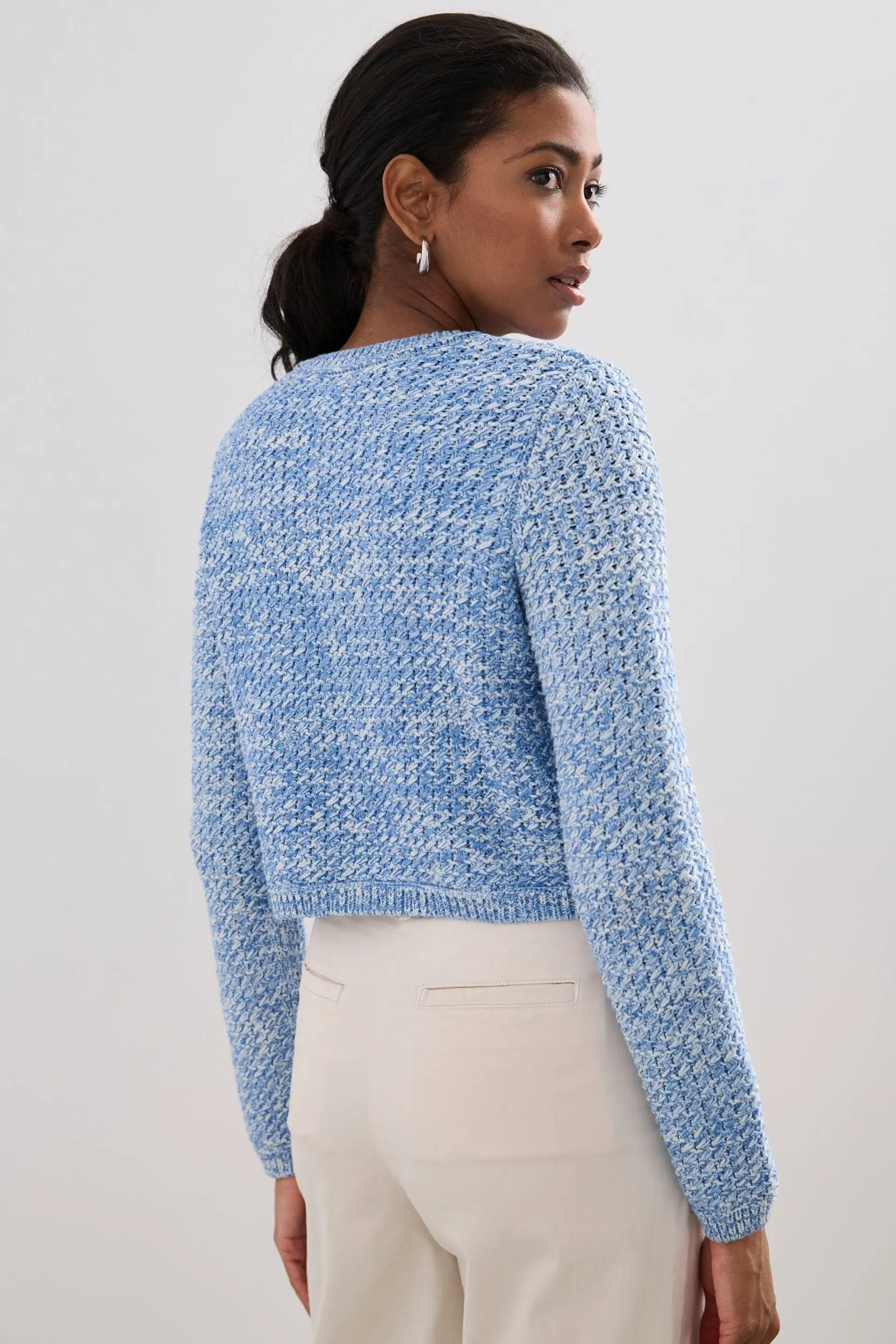 Jewel buttons textured cardigan sold by Tristan Style product image thumbnail 2