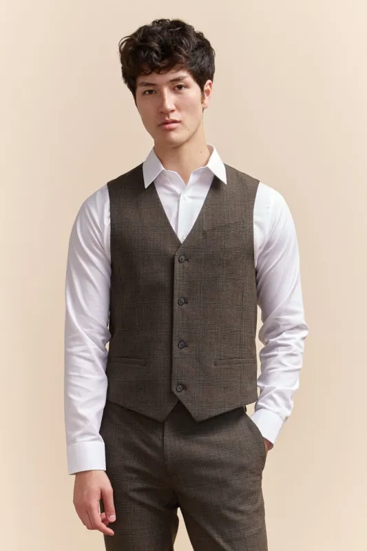 Check Fitted vest sold by Tristan Style