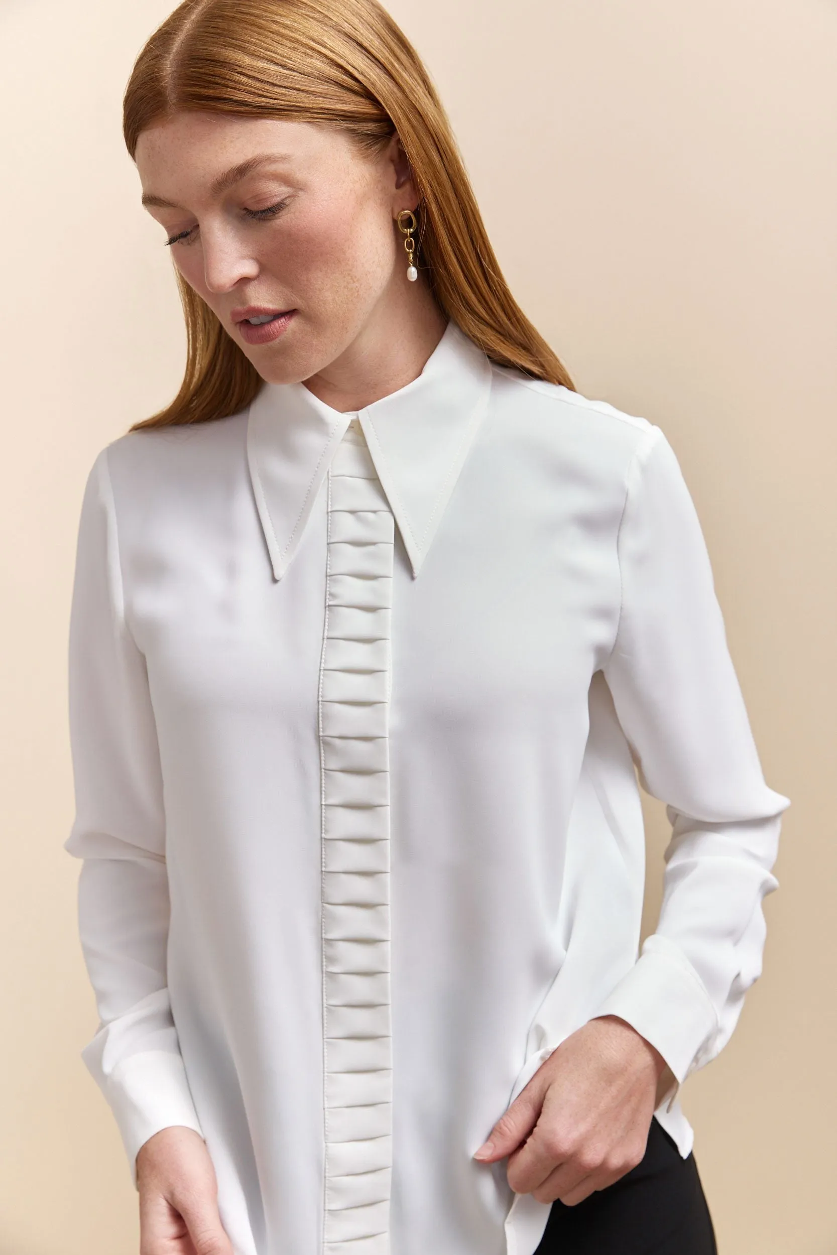 Regular shirt with pintucks detail sold by Tristan Style product image thumbnail 3