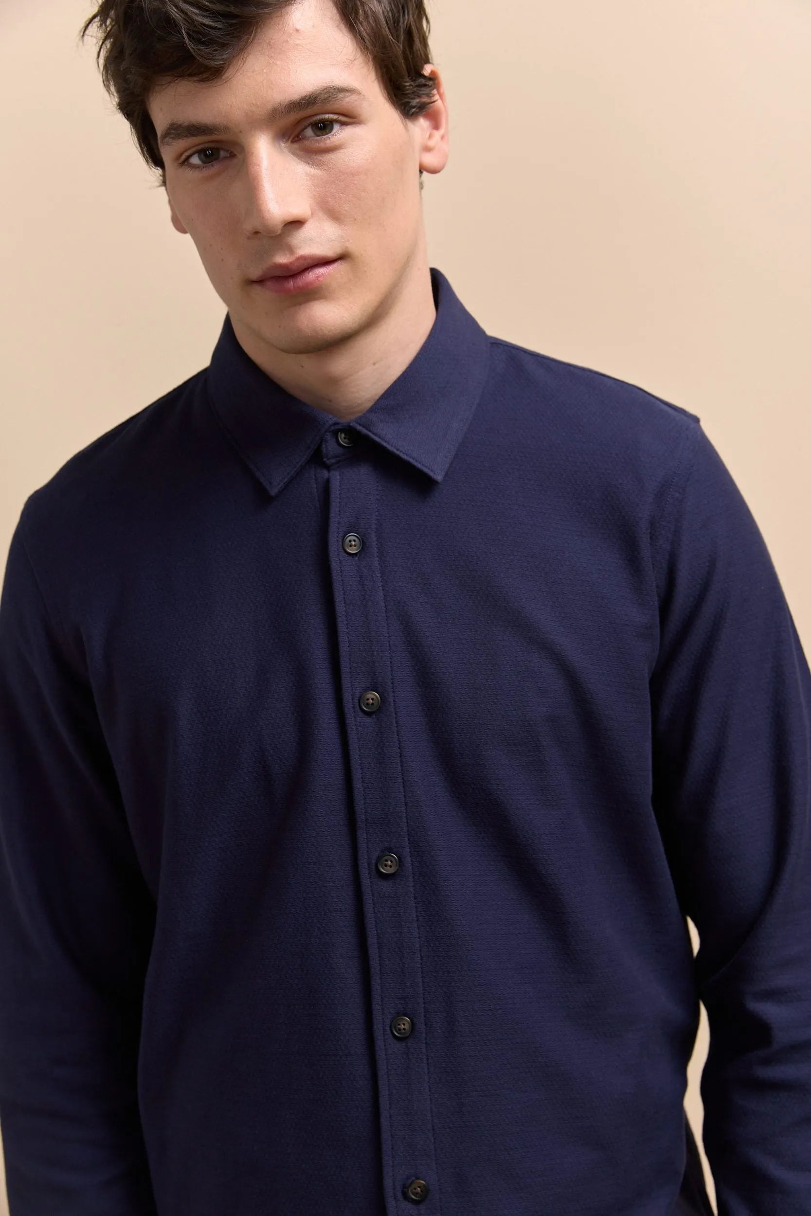 Textured Fitted jersey shirt sold by Tristan Style product image thumbnail 3